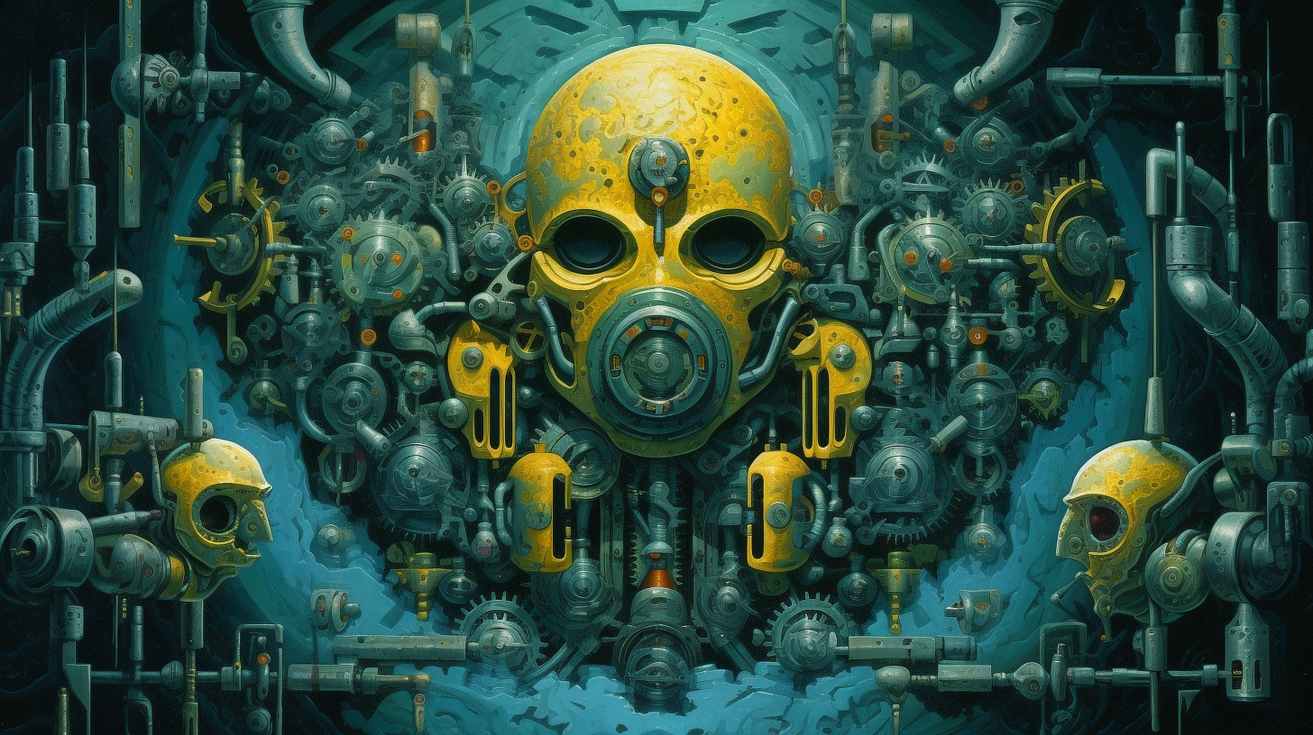 a yellow and green machine