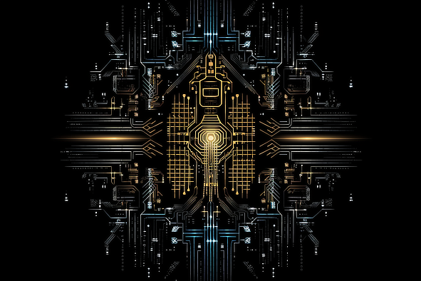 a computer generated image of a circuit board