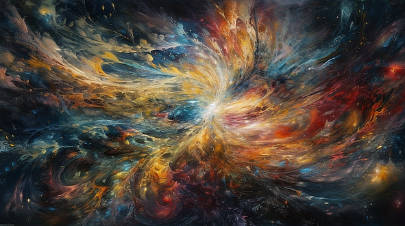 a colorful swirls of paint