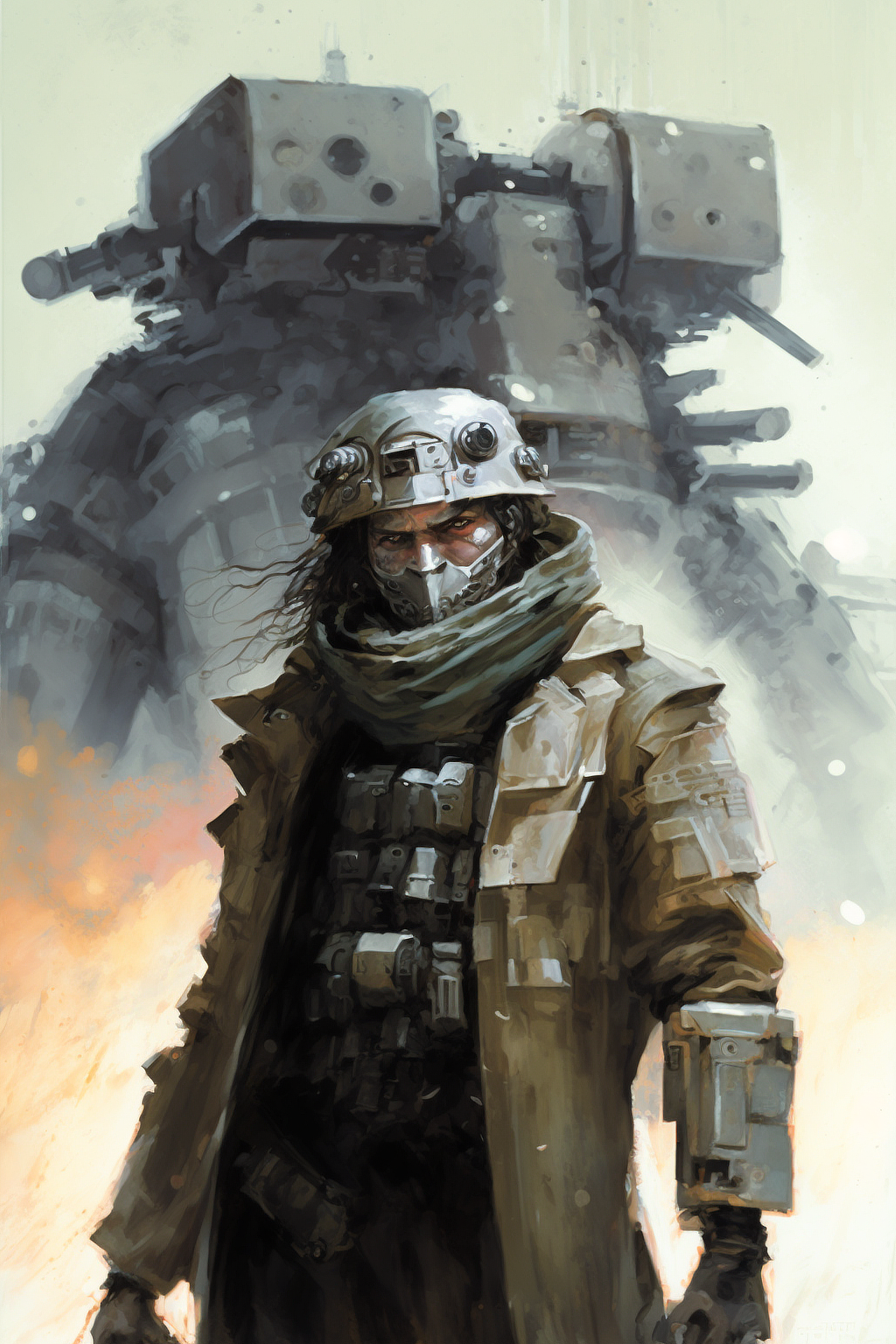 a man wearing a helmet and a mask