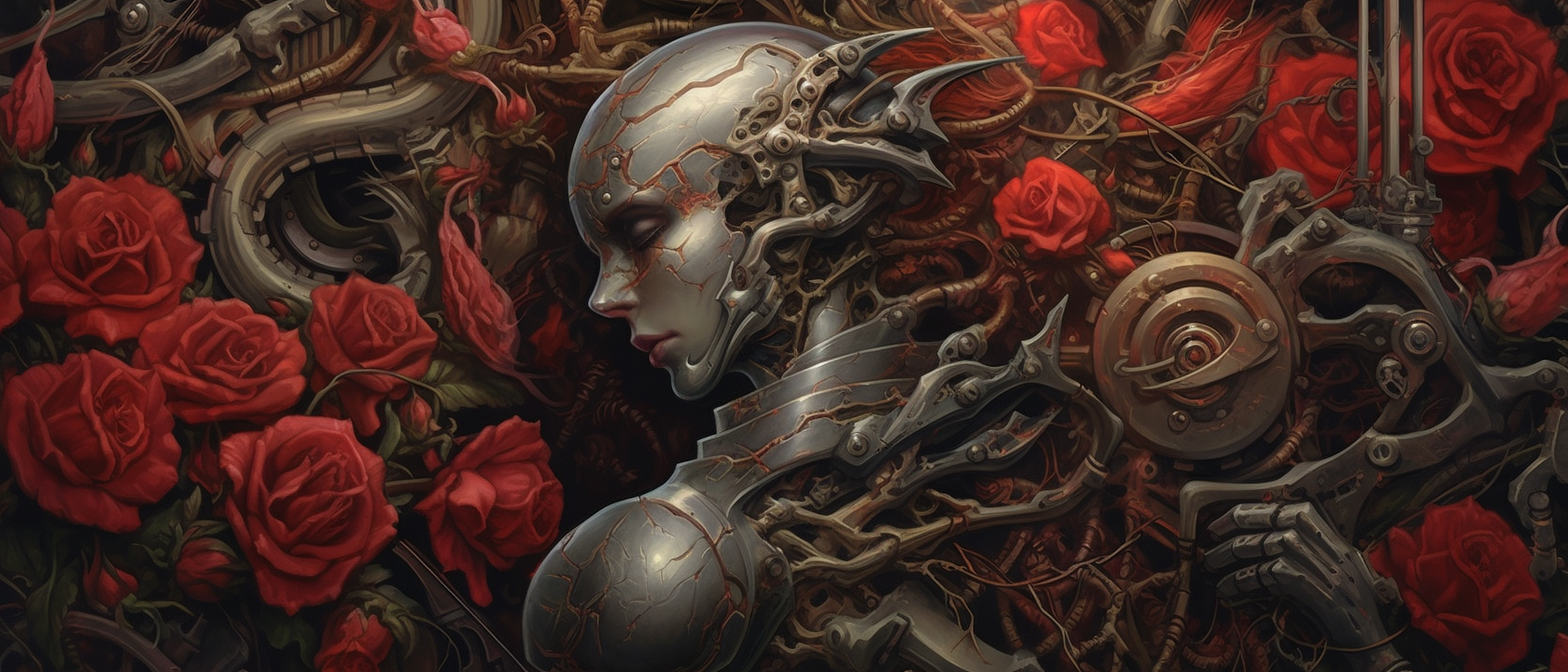 a digital art of a woman