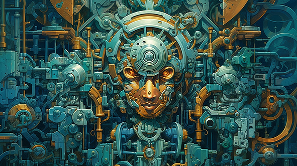 a artwork of a robot