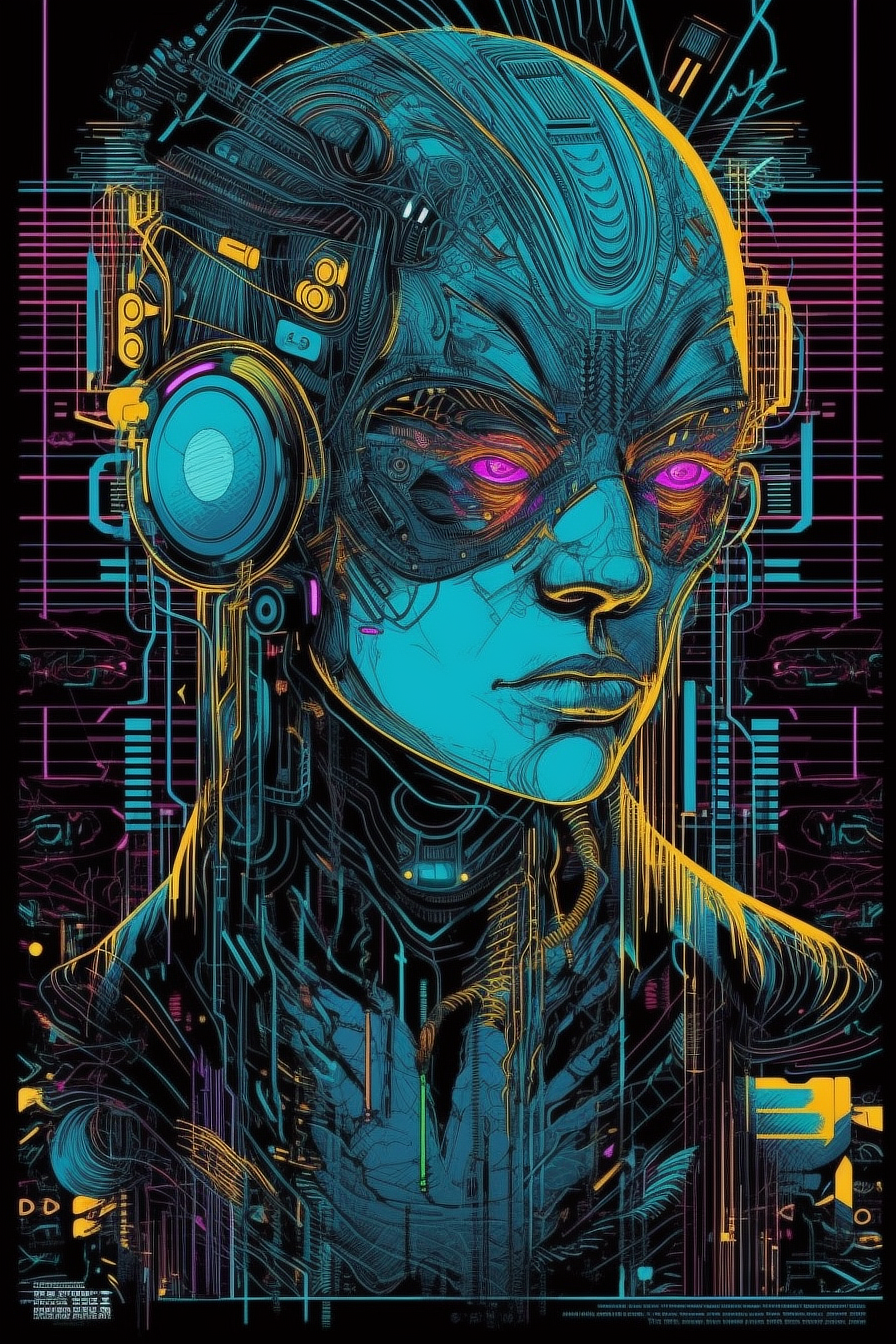 a person with headphones and wires