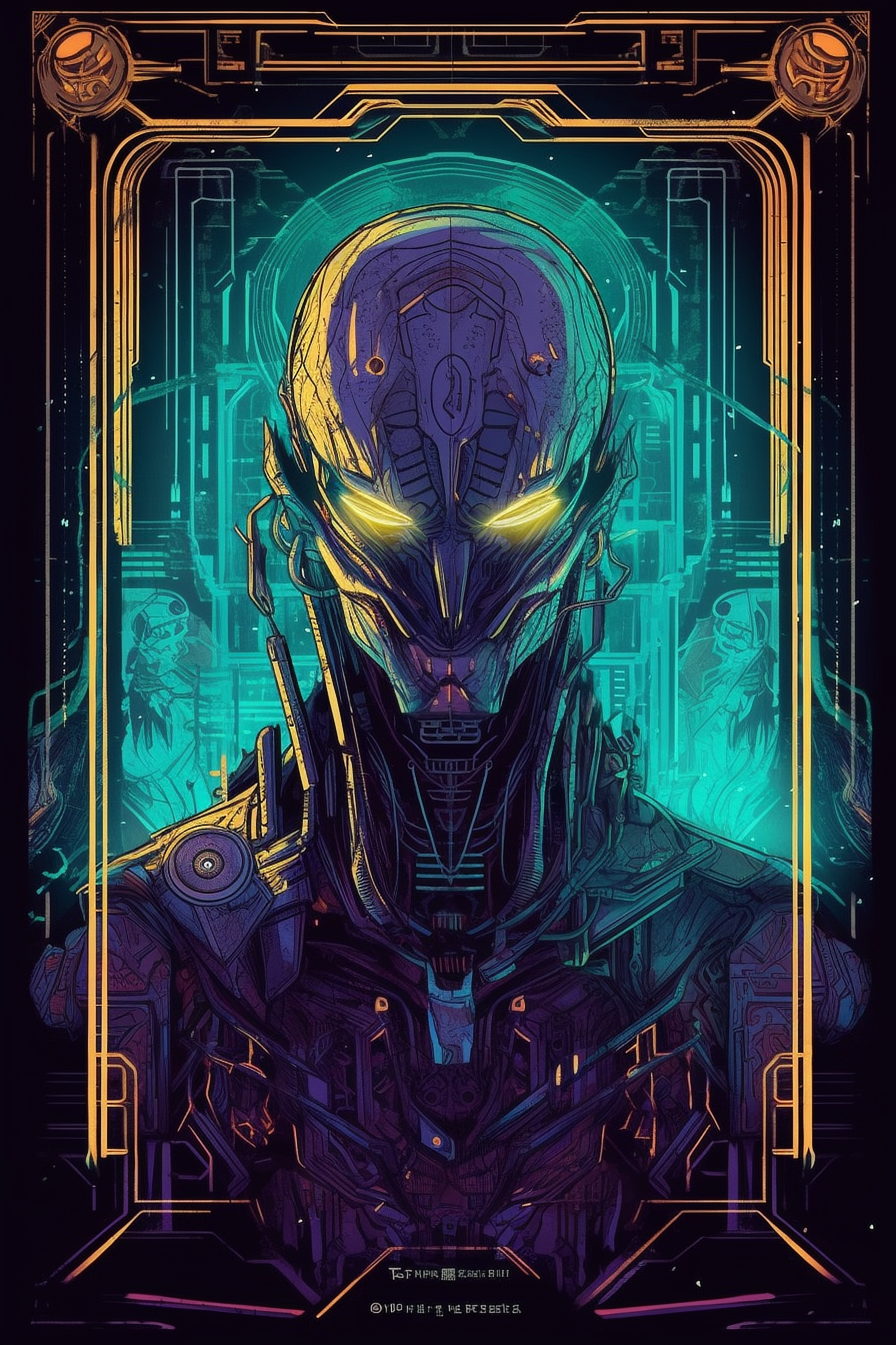 a poster of a robot