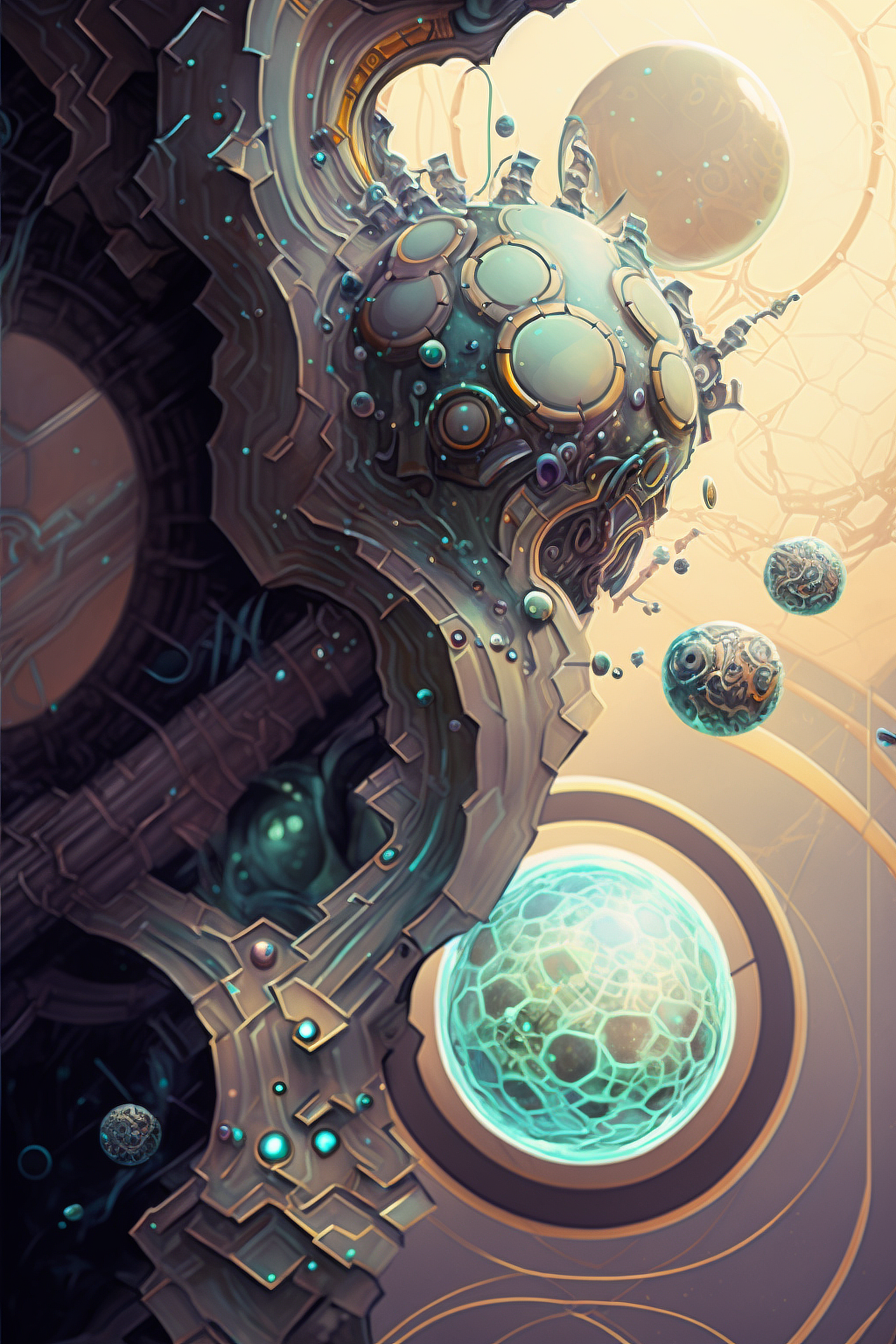 a computer generated artwork of a futuristic structure