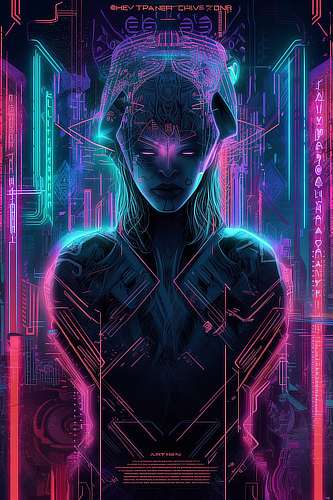 a woman in a futuristic garment