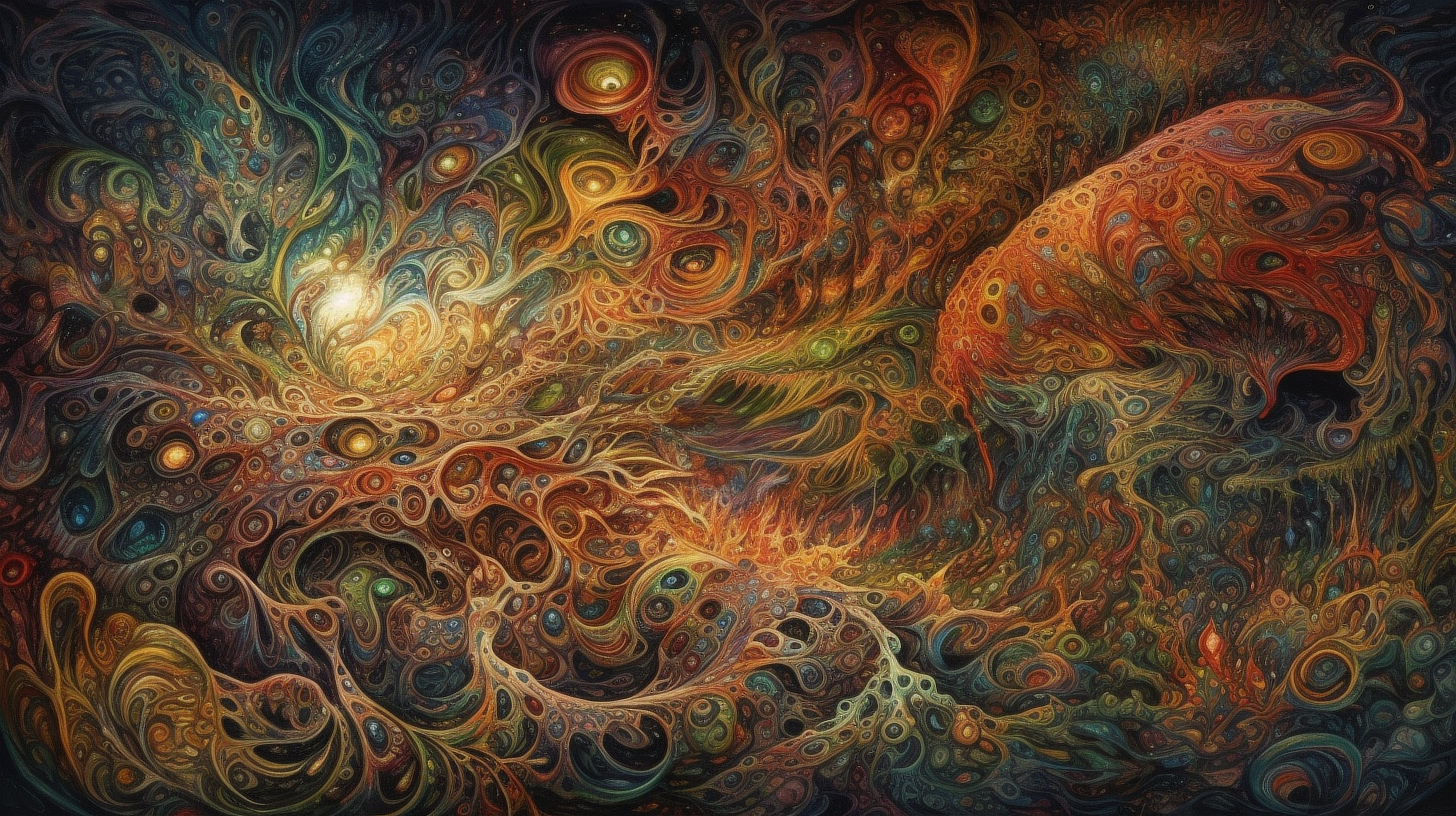 a colorful swirly art