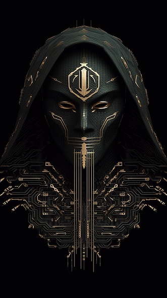 a person wearing a mask with a hood