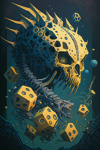 a yellow skull with a yellow and black skull with a yellow and black skull