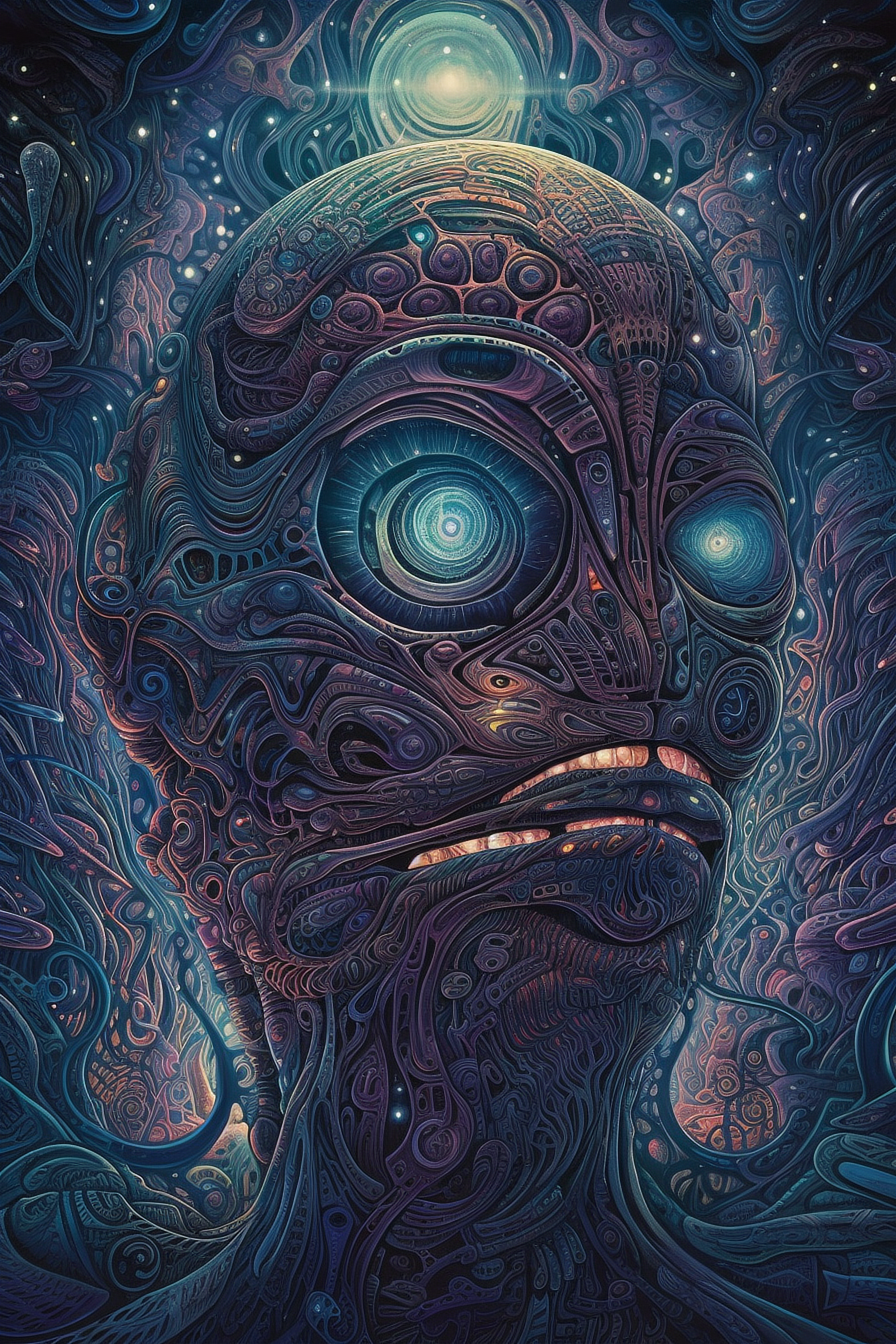 a close up of a face