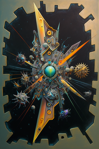 a artwork of a colorful design