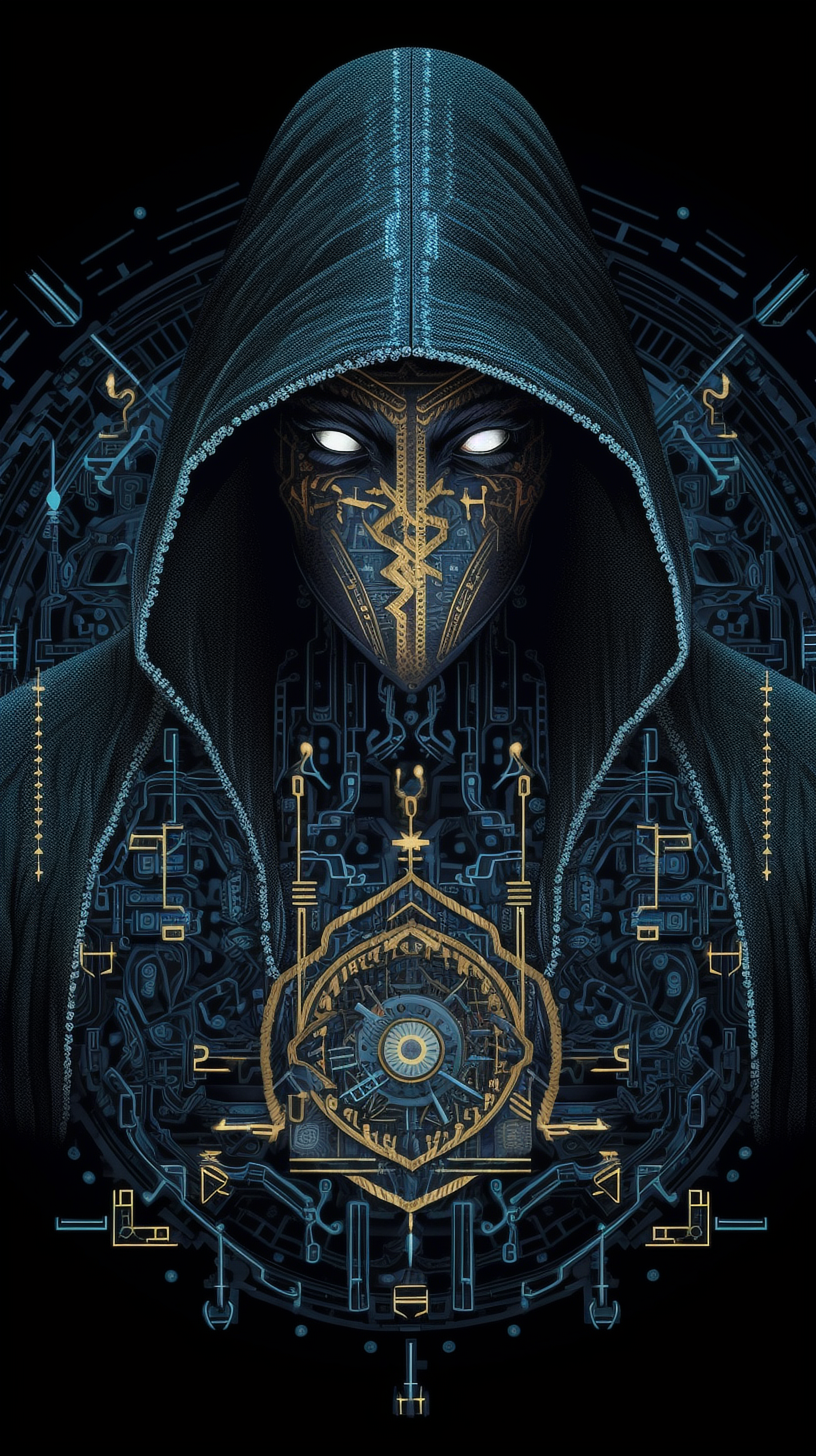 a person wearing a mask