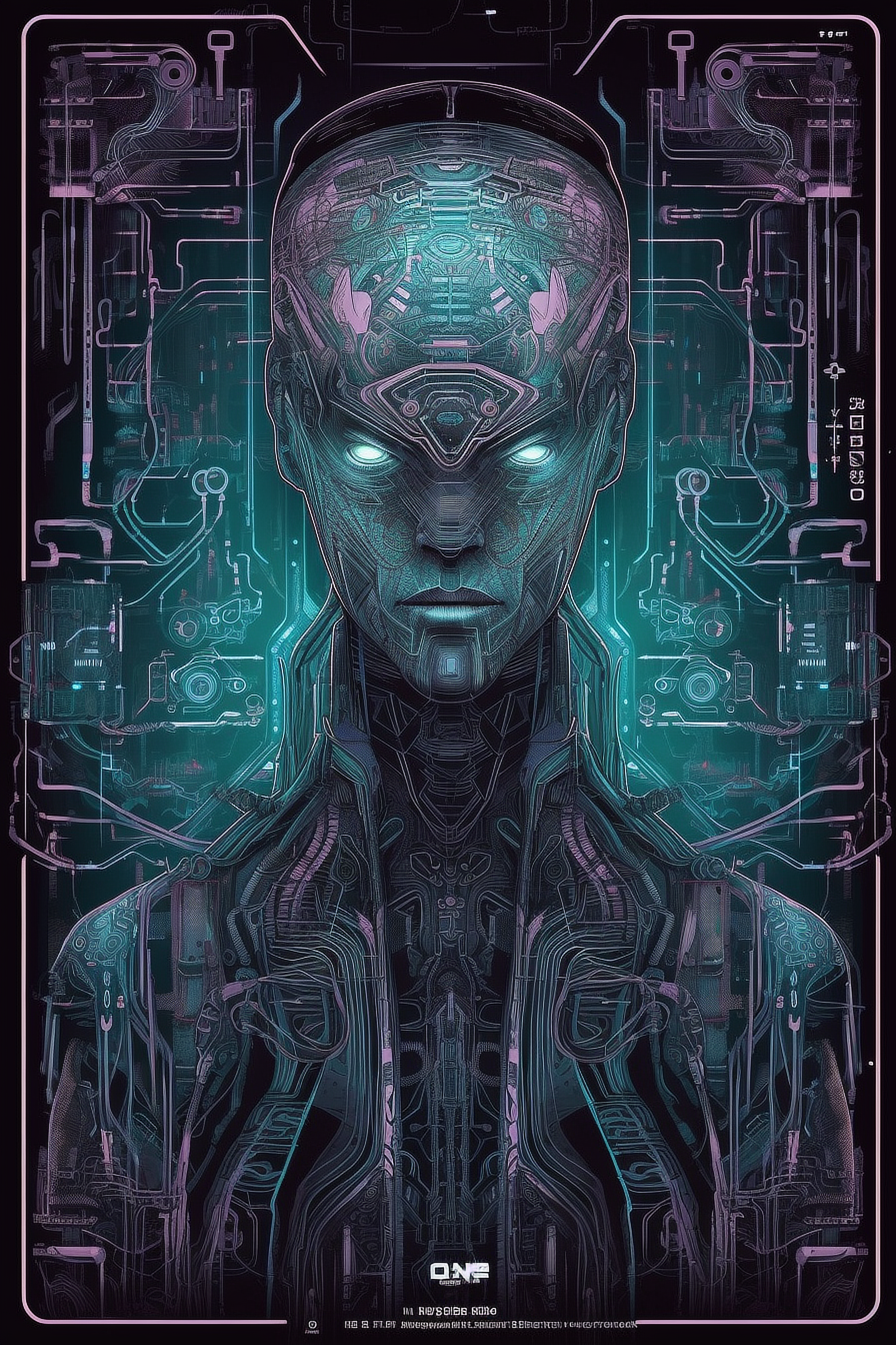 a digital art of a robot