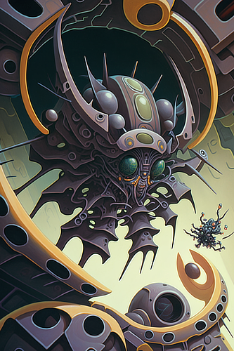 a artwork of a robot