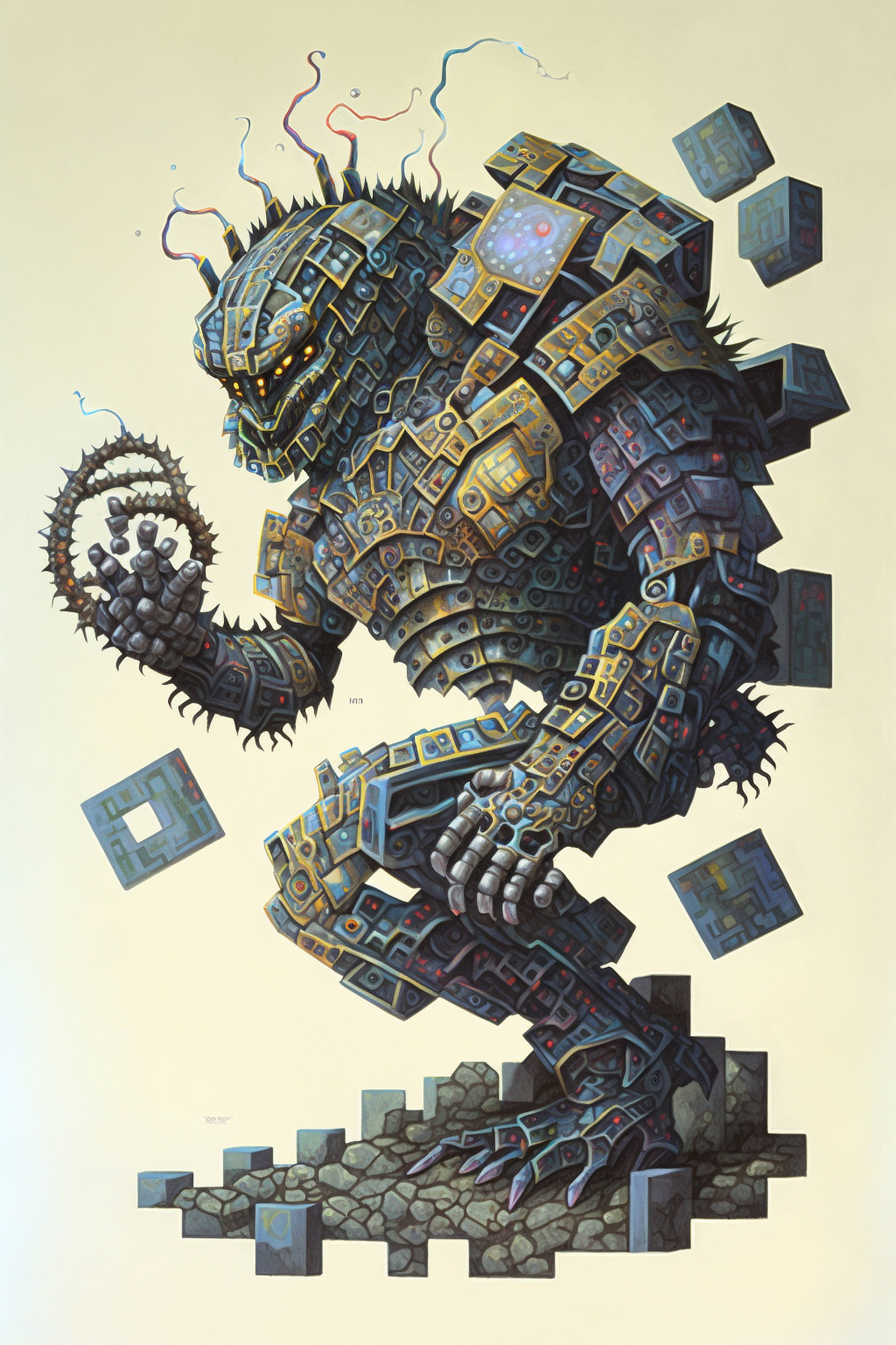 a artwork of a monster