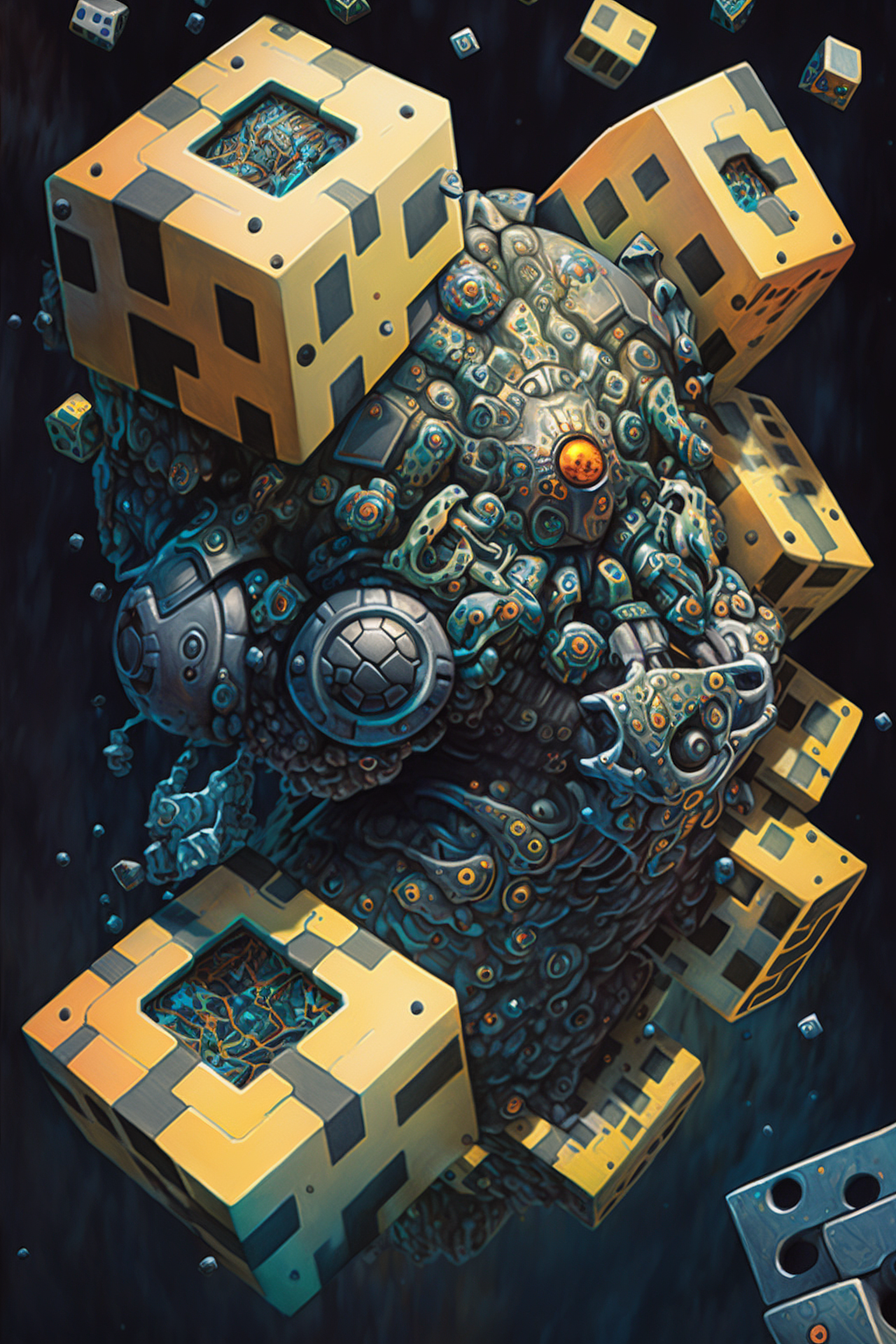 a computer generated artwork of a robot