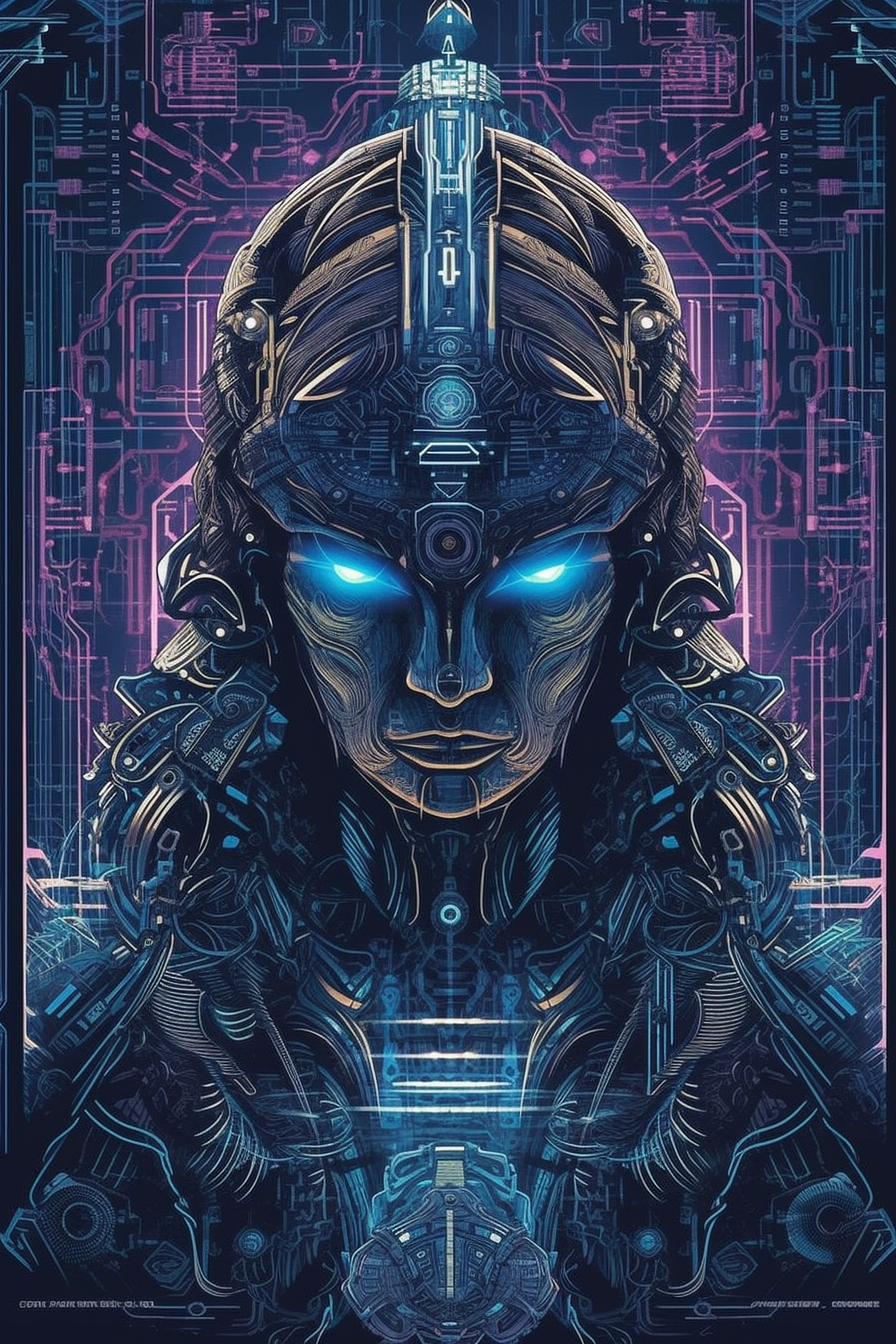 a poster of a robot