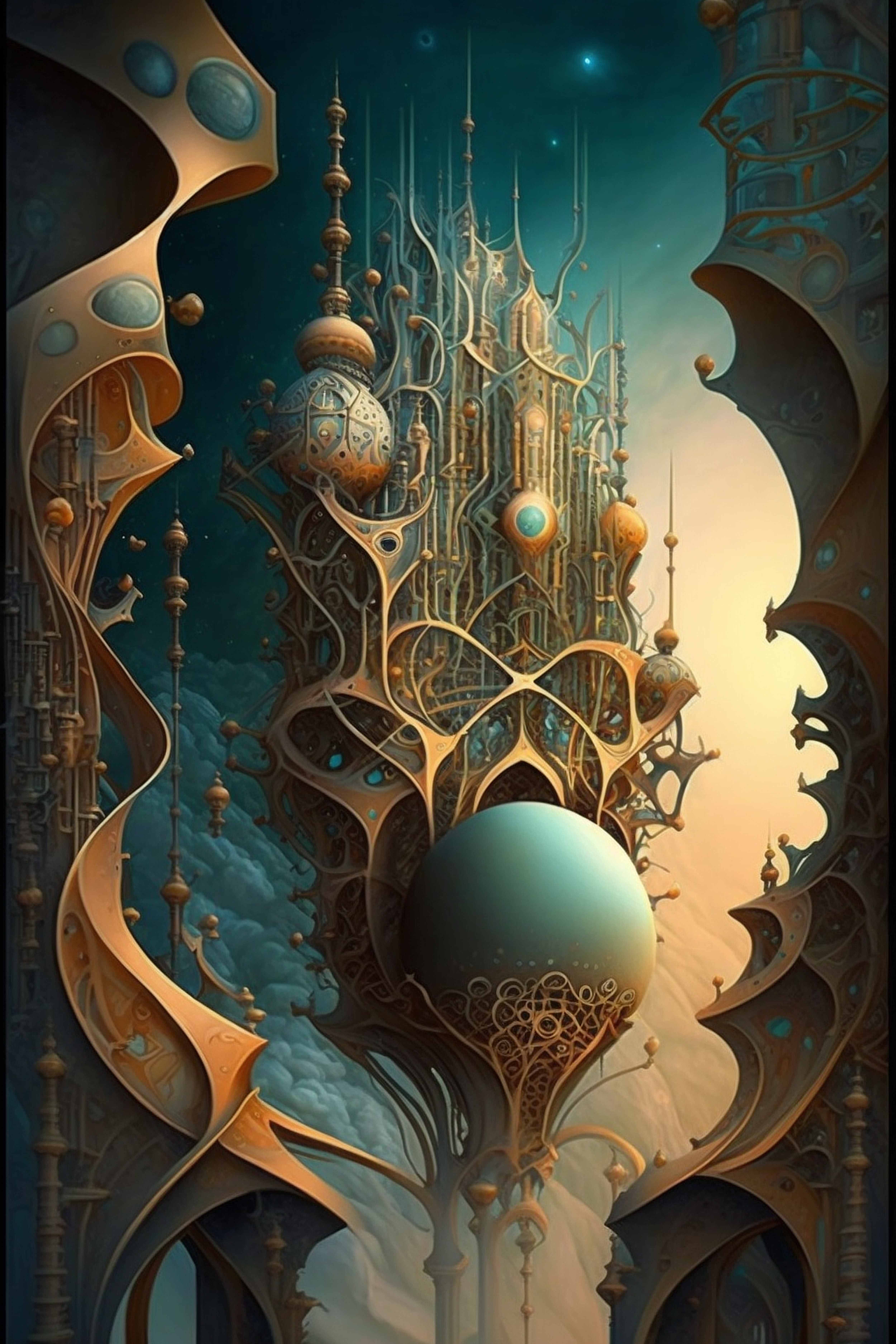 a computer generated artwork of a tower