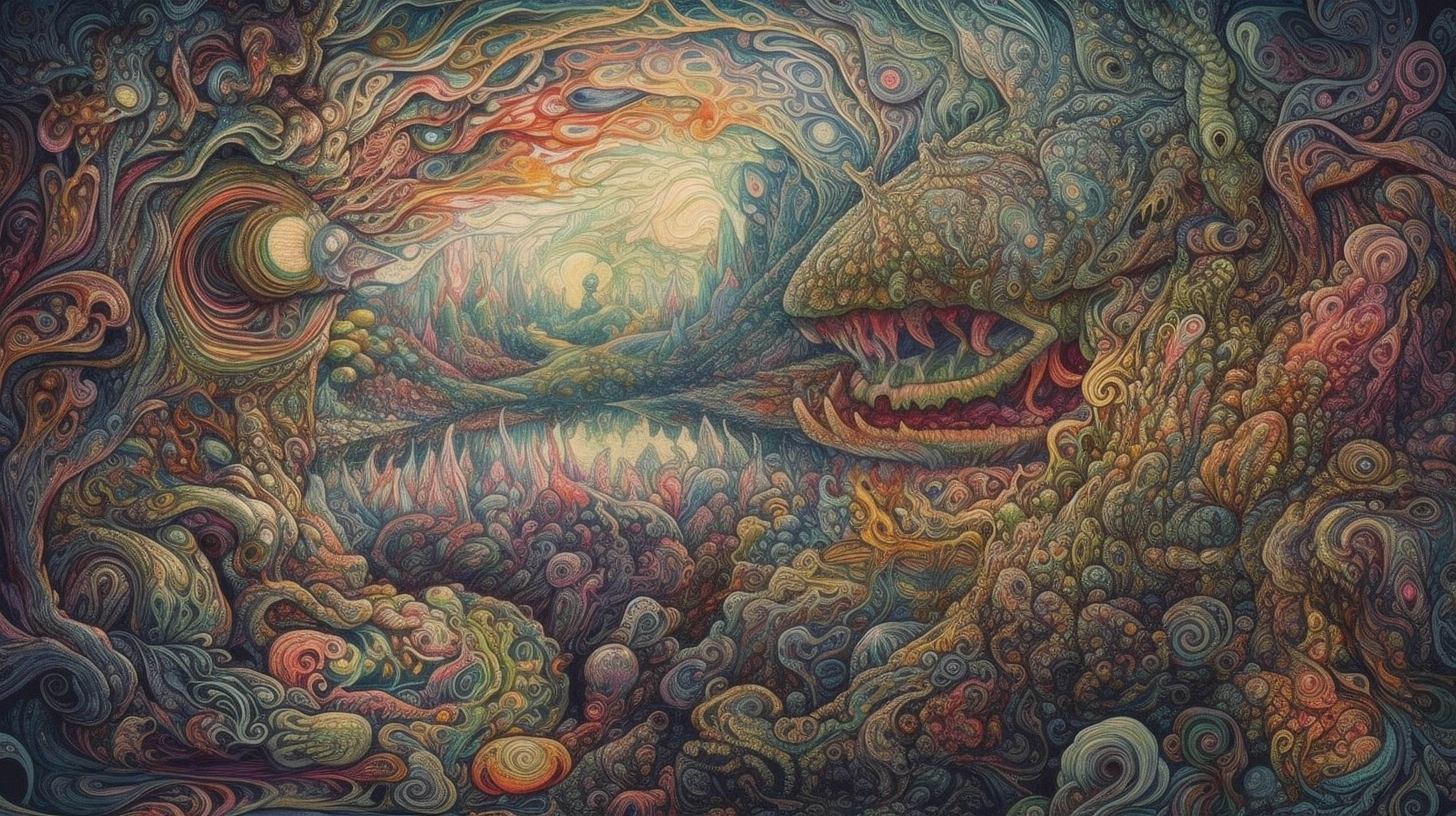 a colorful artwork of a monster