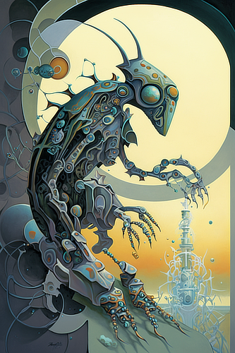 a artwork of a robot