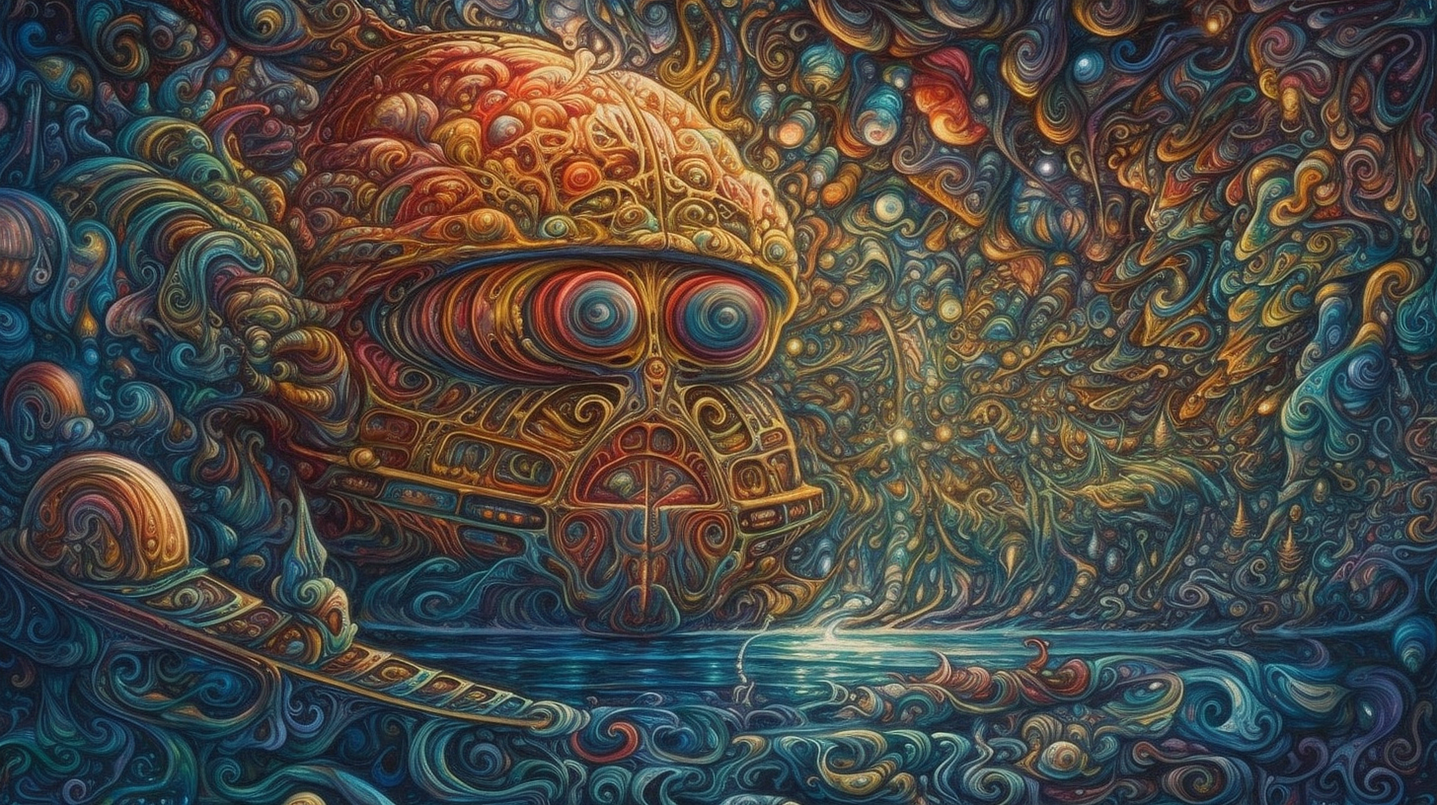 a colorful artwork of a robot