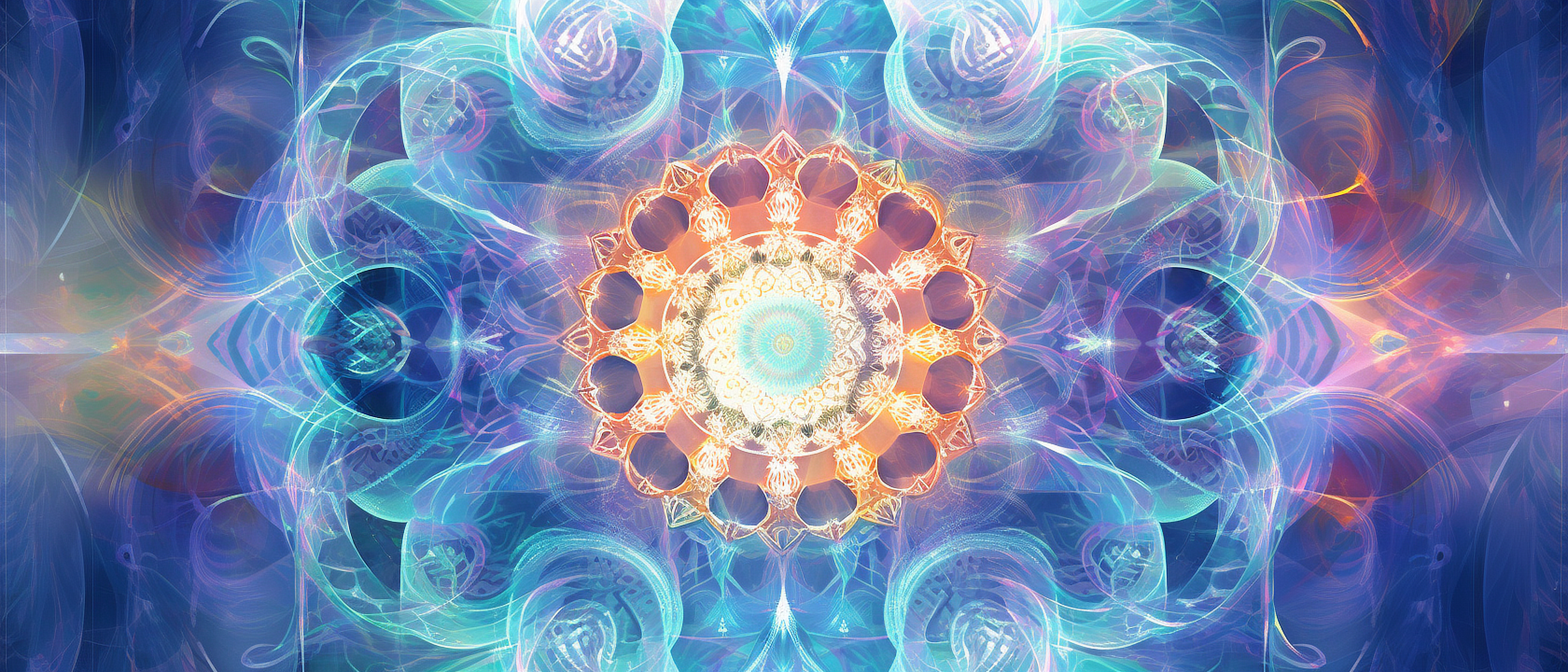 a colorful mandala with swirls and swirls