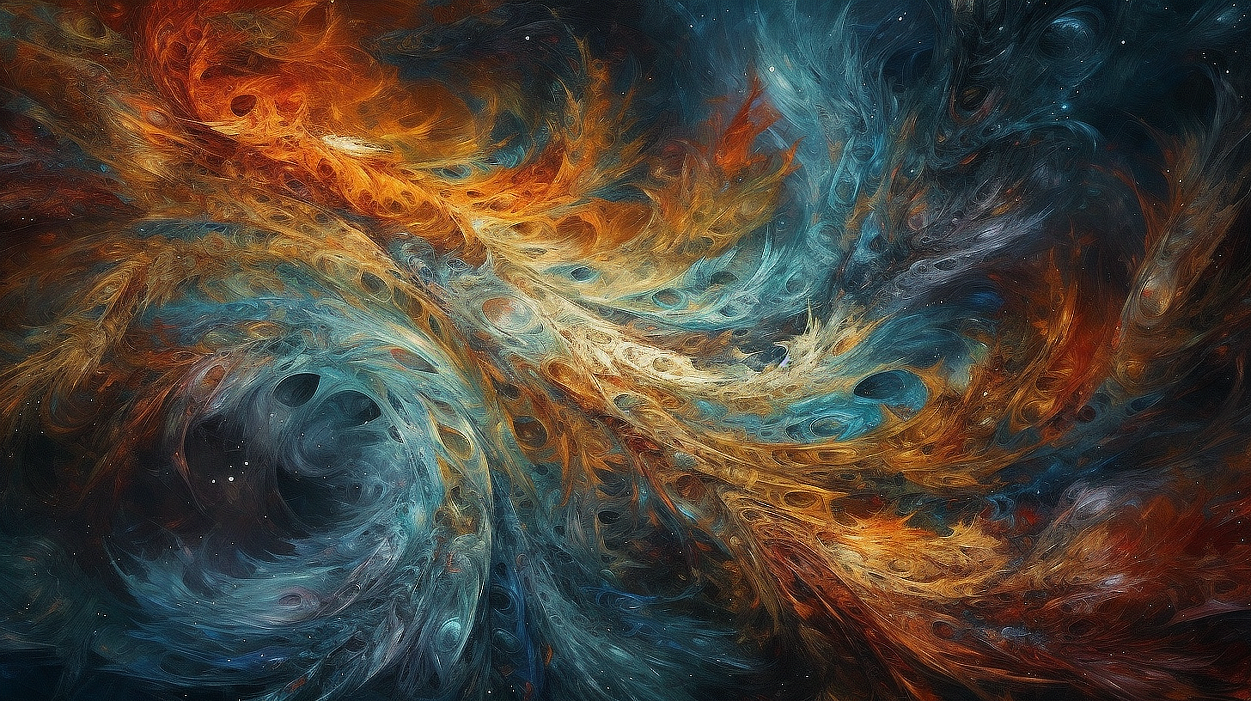 a colorful swirls of feathers