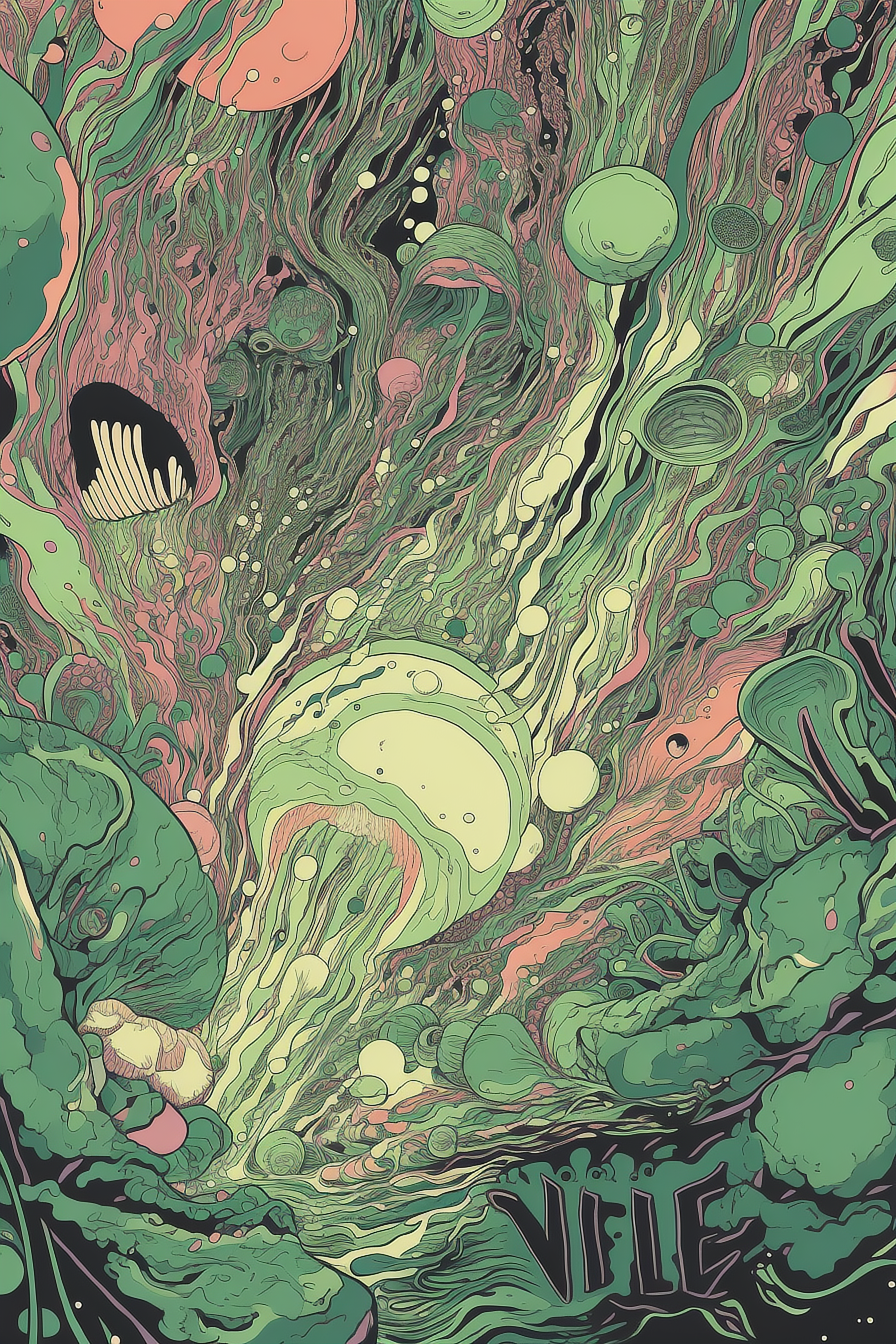 a colorful swirls and lines