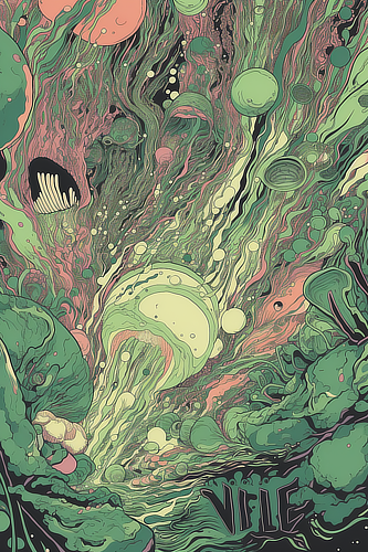 a colorful swirls and lines