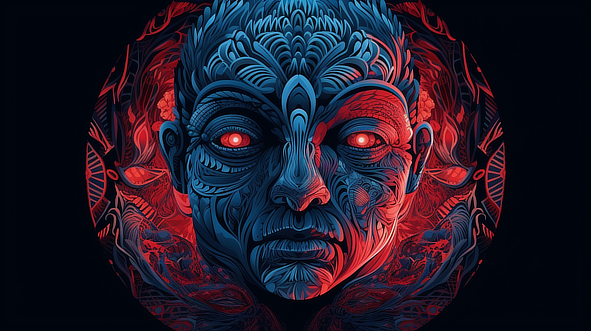 a digital art of a man's face