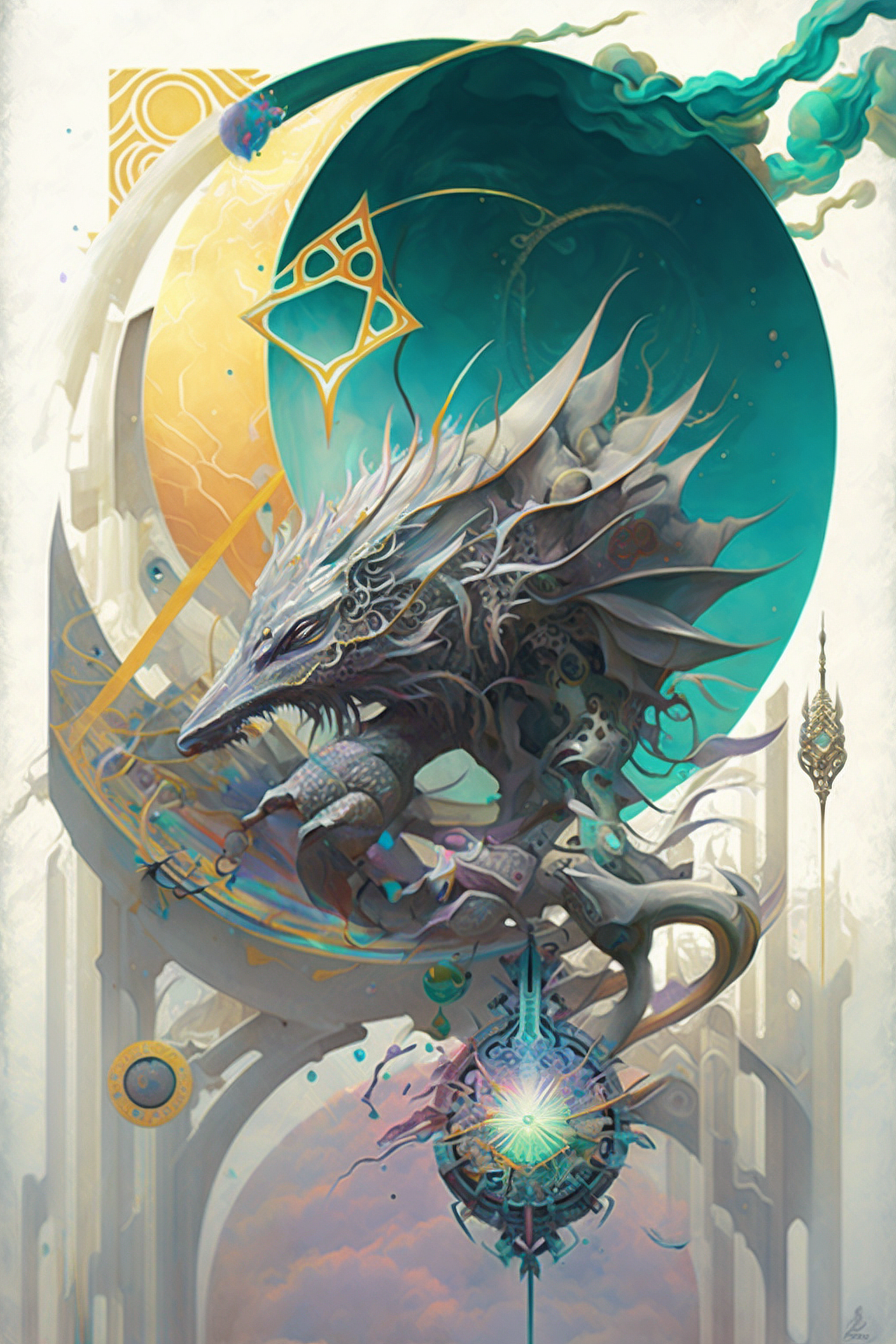 a artwork of a dragon