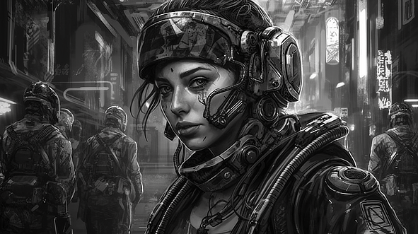 a woman wearing a helmet and headphones