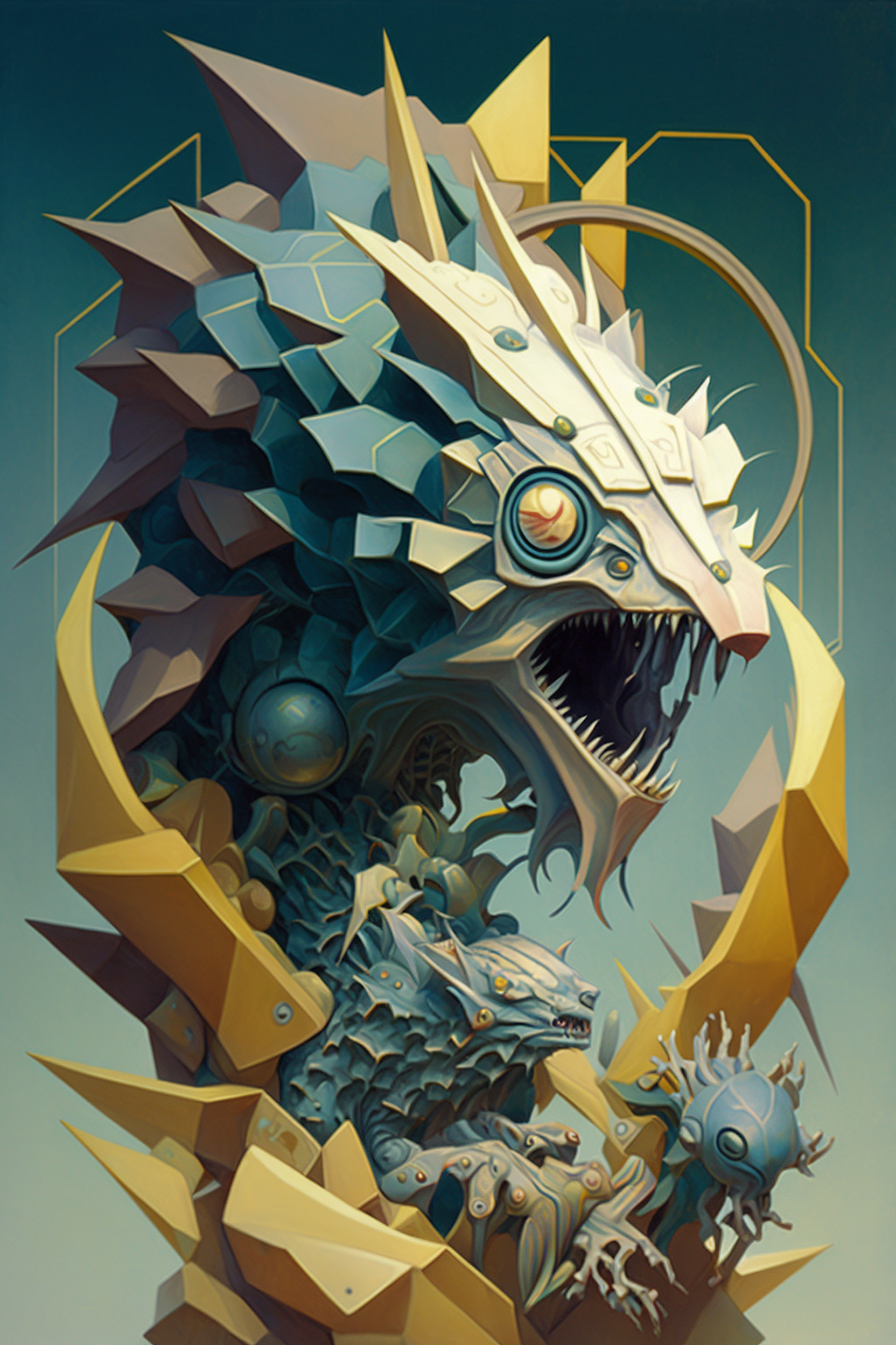 a cartoon of a dragon