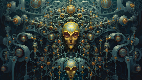 a artwork of a person's face