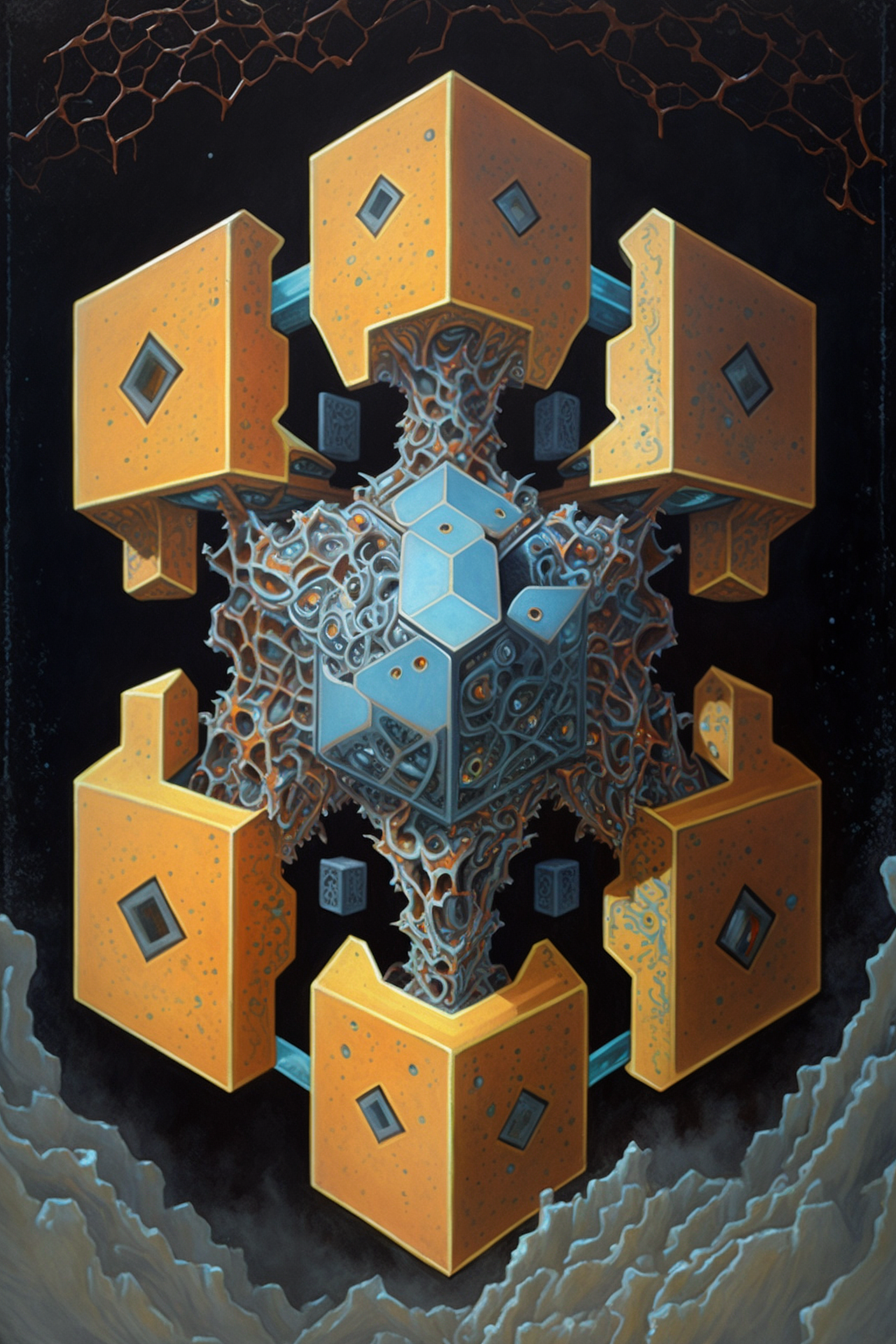 a artwork of a cube structure