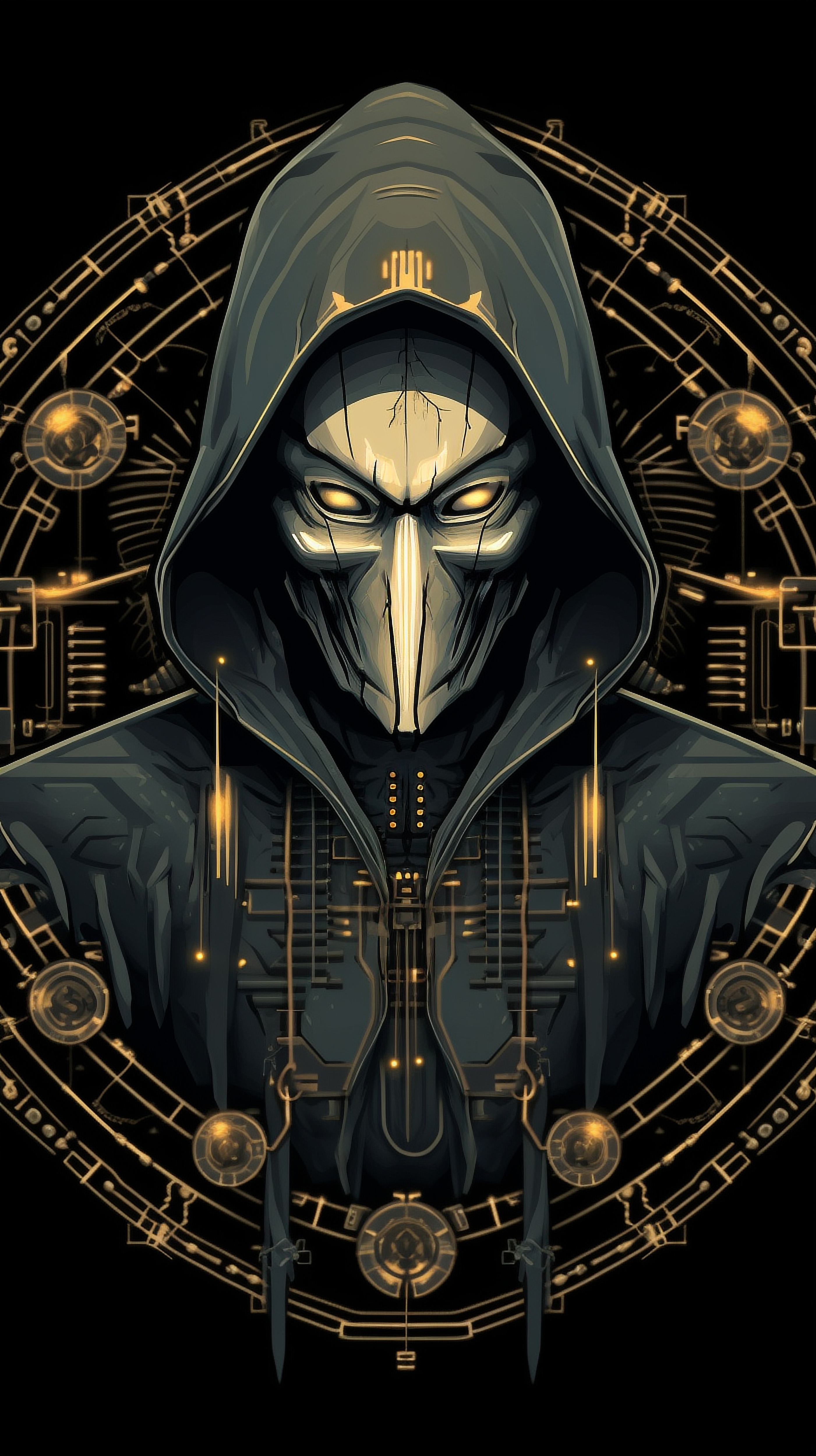 a person wearing a mask