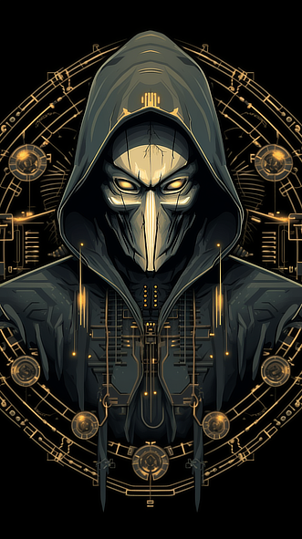 a person wearing a mask