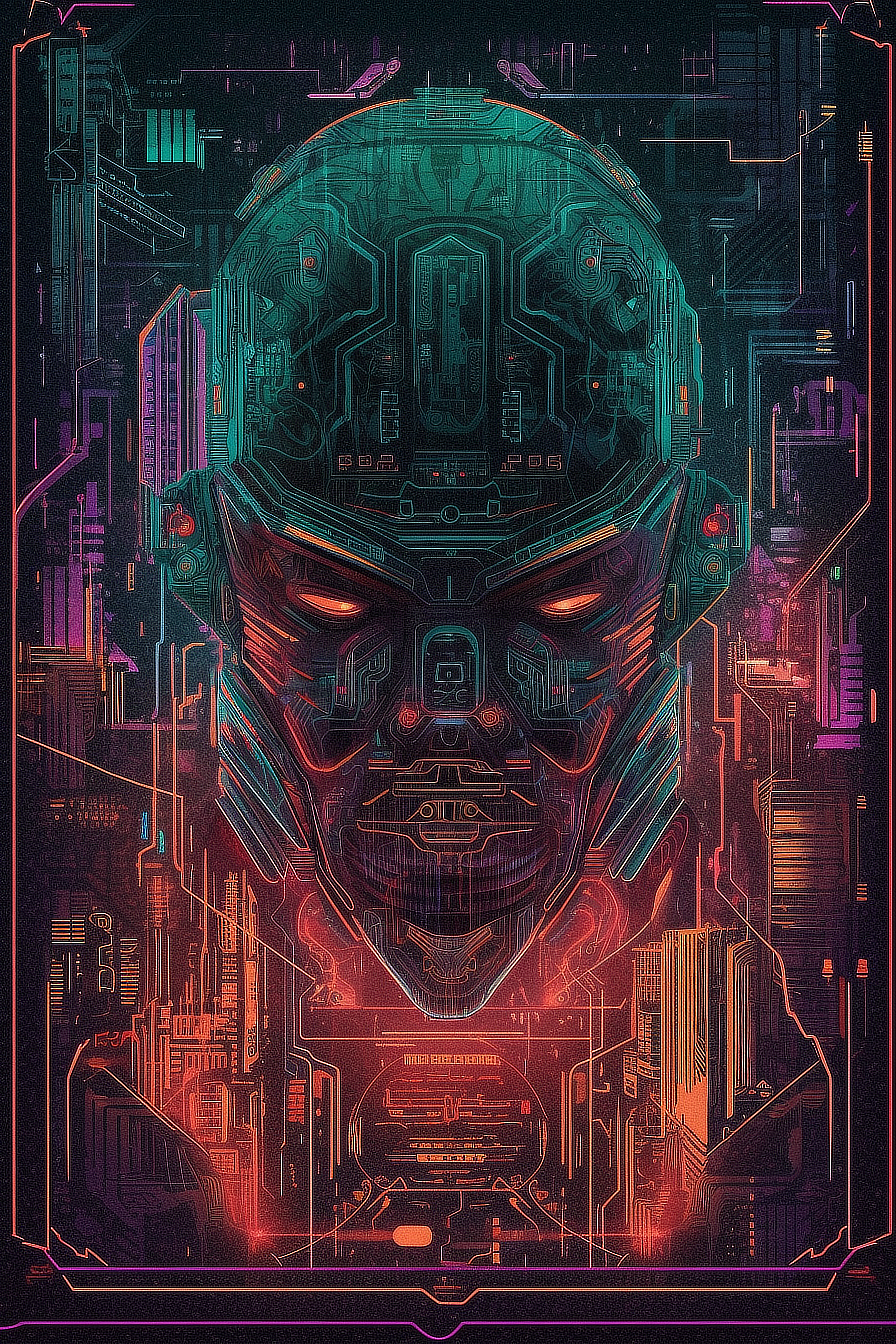 a digital art of a robot