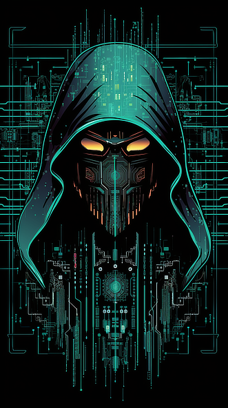 a digital art of a mask