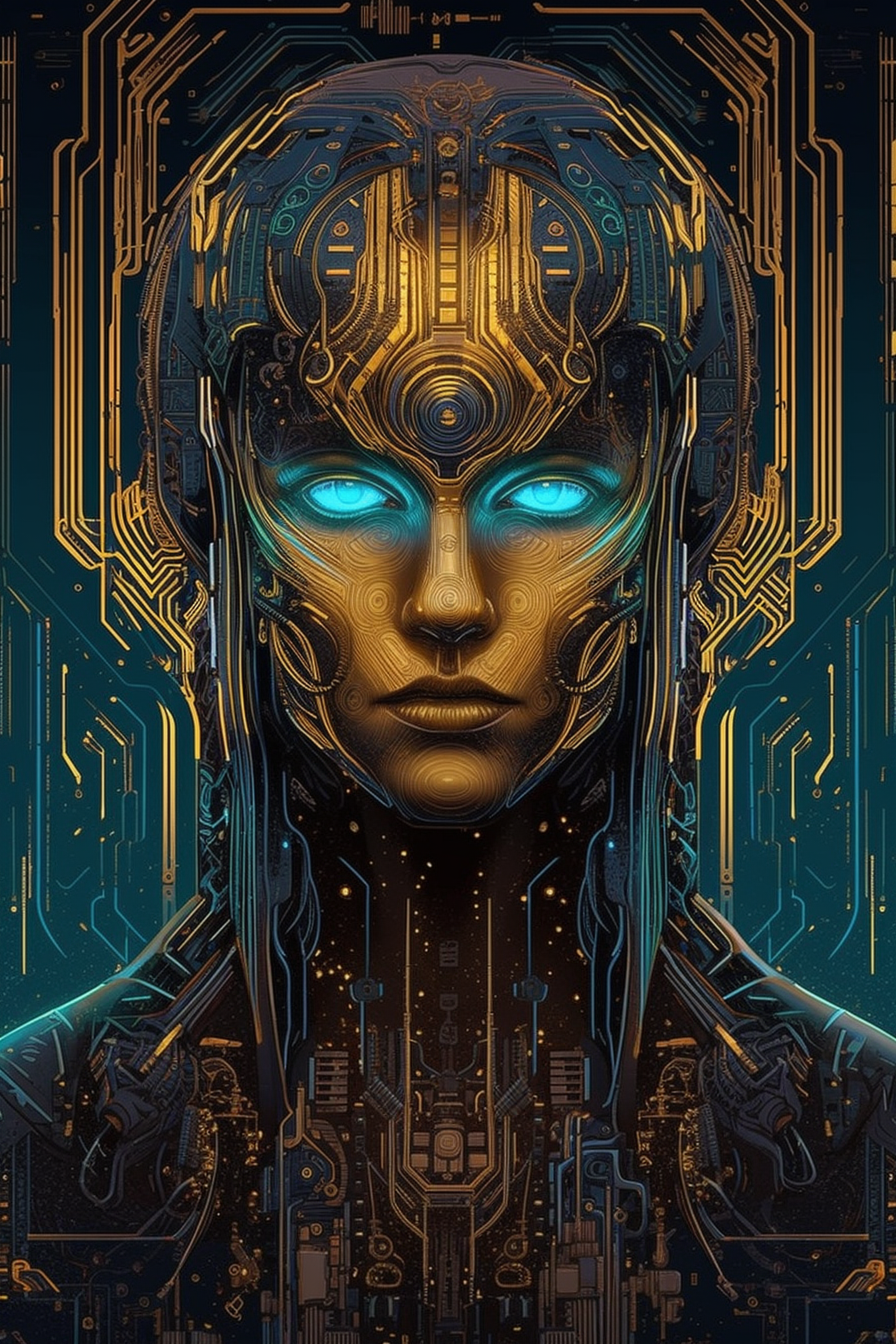 a digital art of a woman