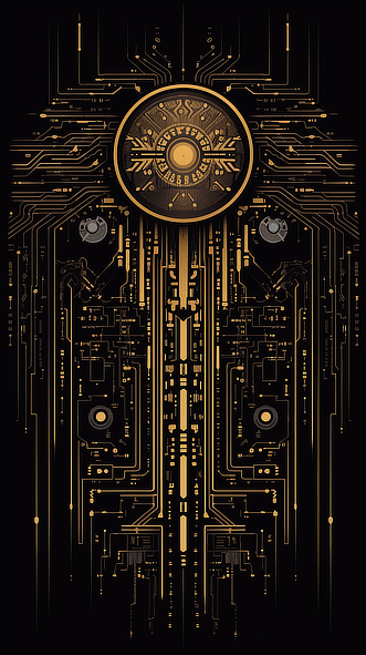 a black and gold circuit board