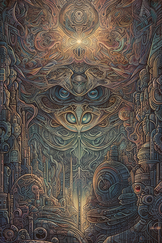 a artwork of an alien eye