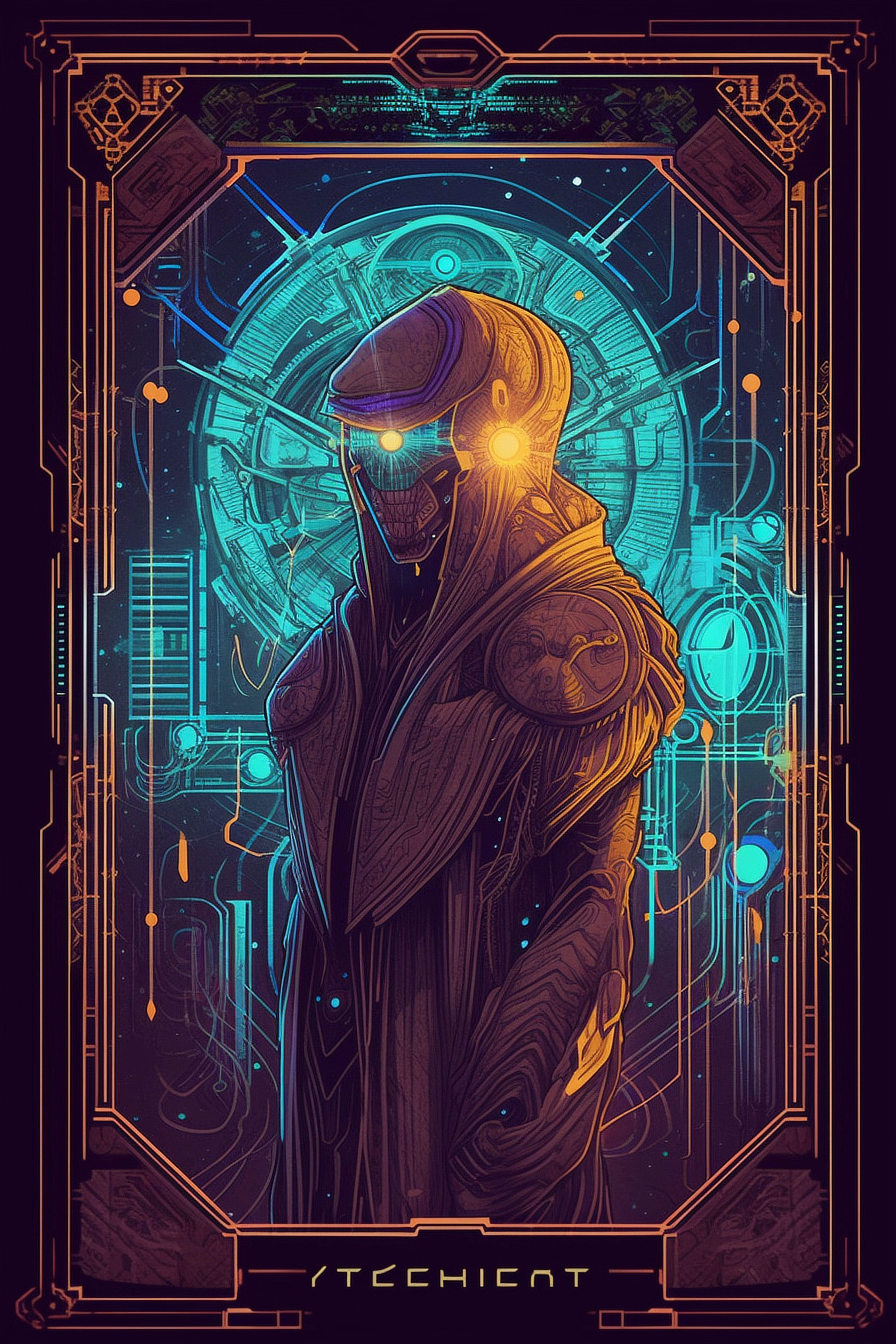 a digital art of a robot