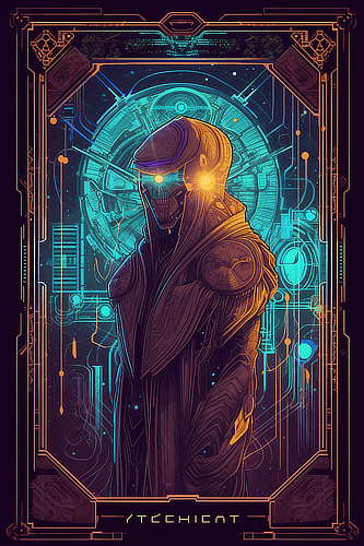 a digital art of a robot