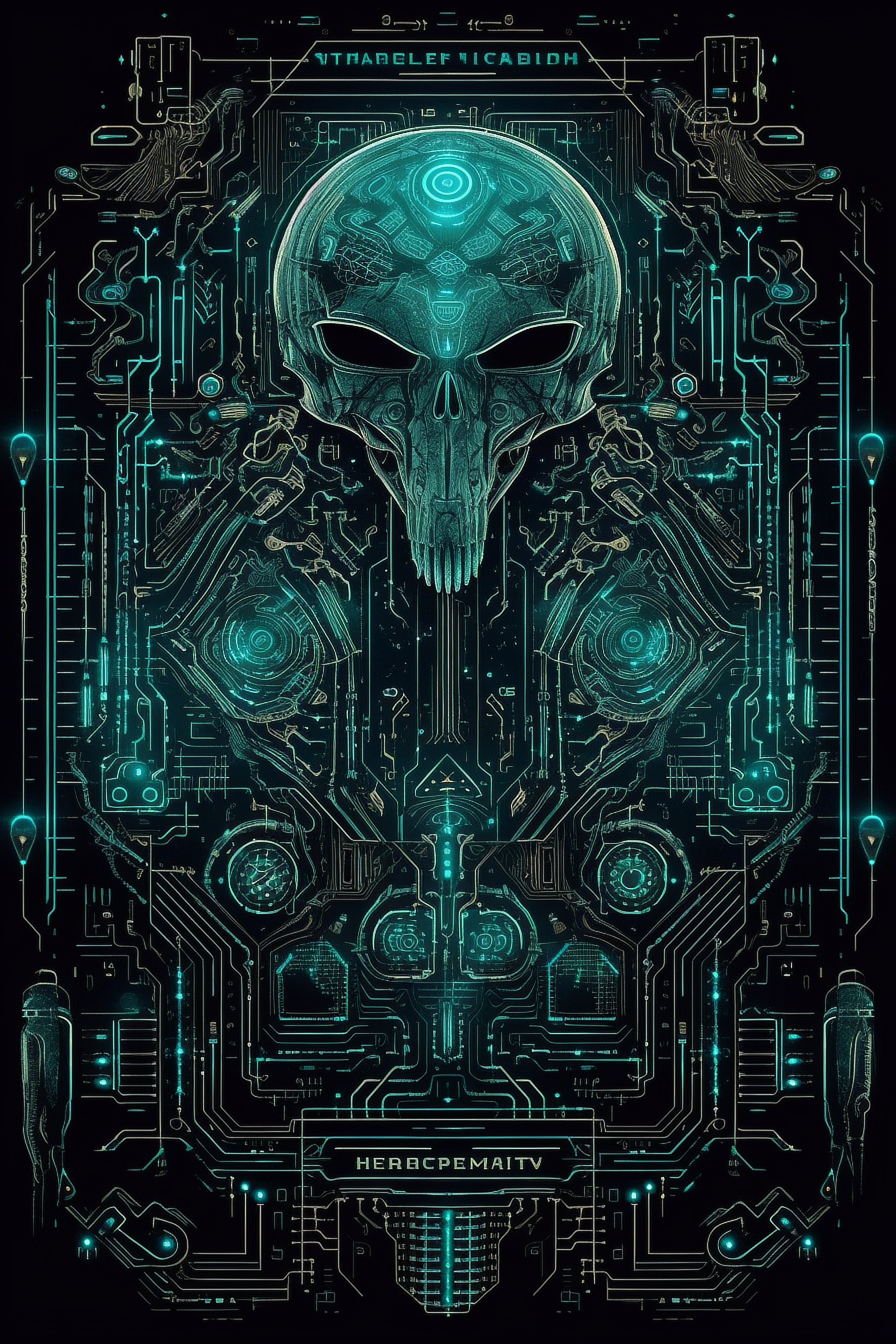 a computer generated image of a skull