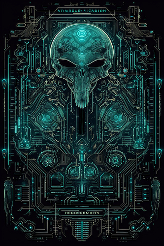 a computer generated image of a skull