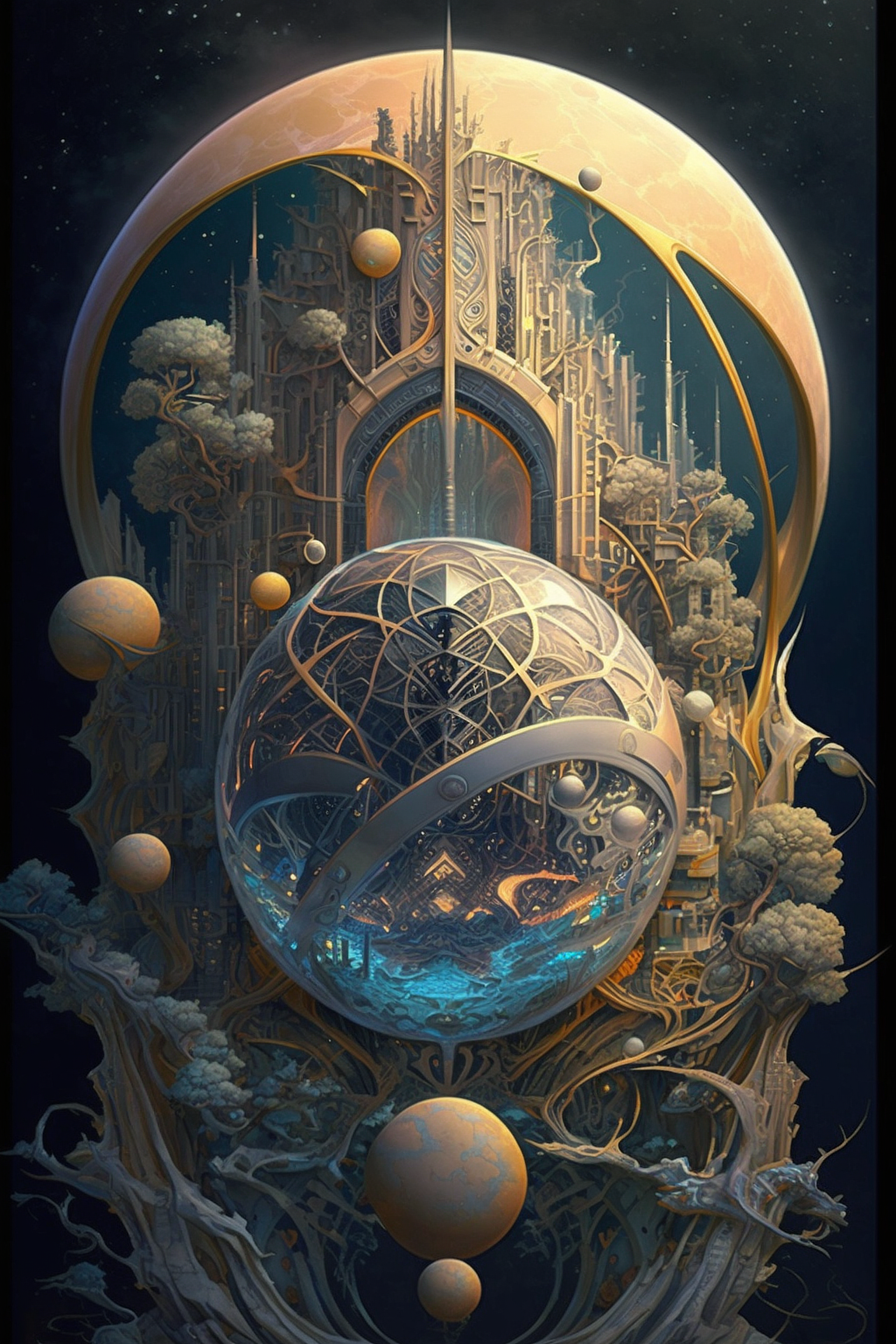 a computer generated artwork of a fantasy landscape