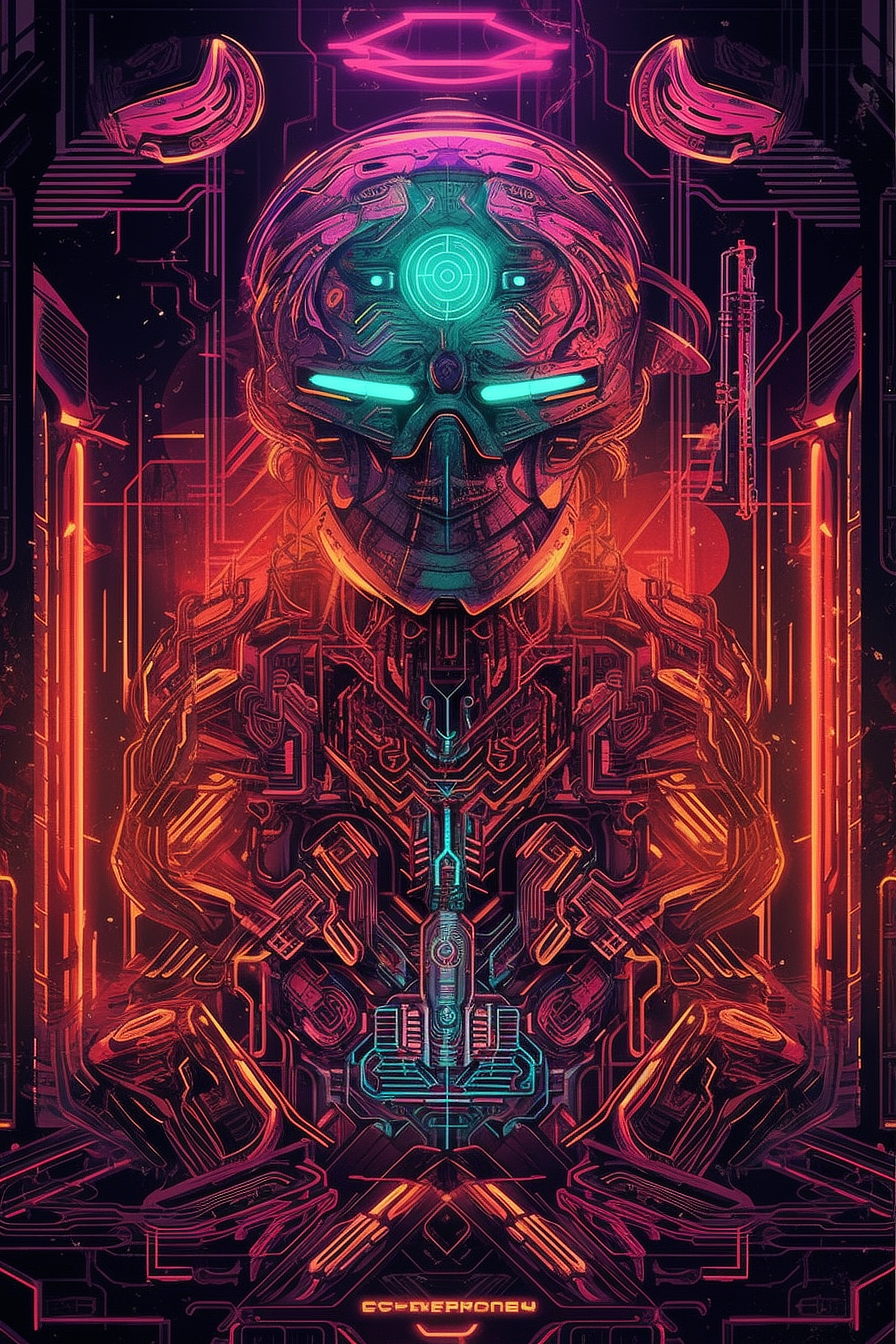 a digital art of a robot