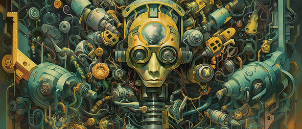 a artwork of a robot