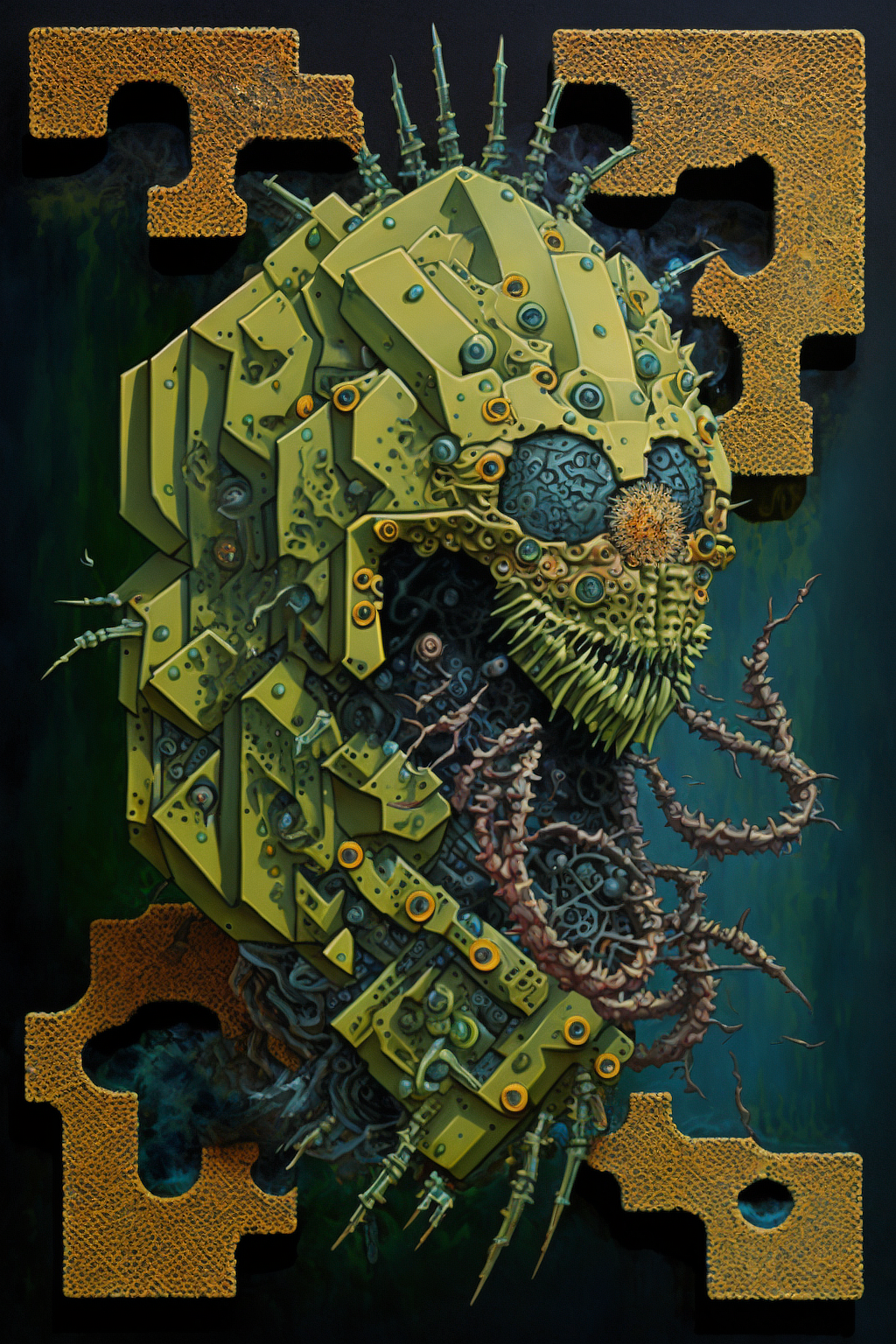 a artwork of a monster